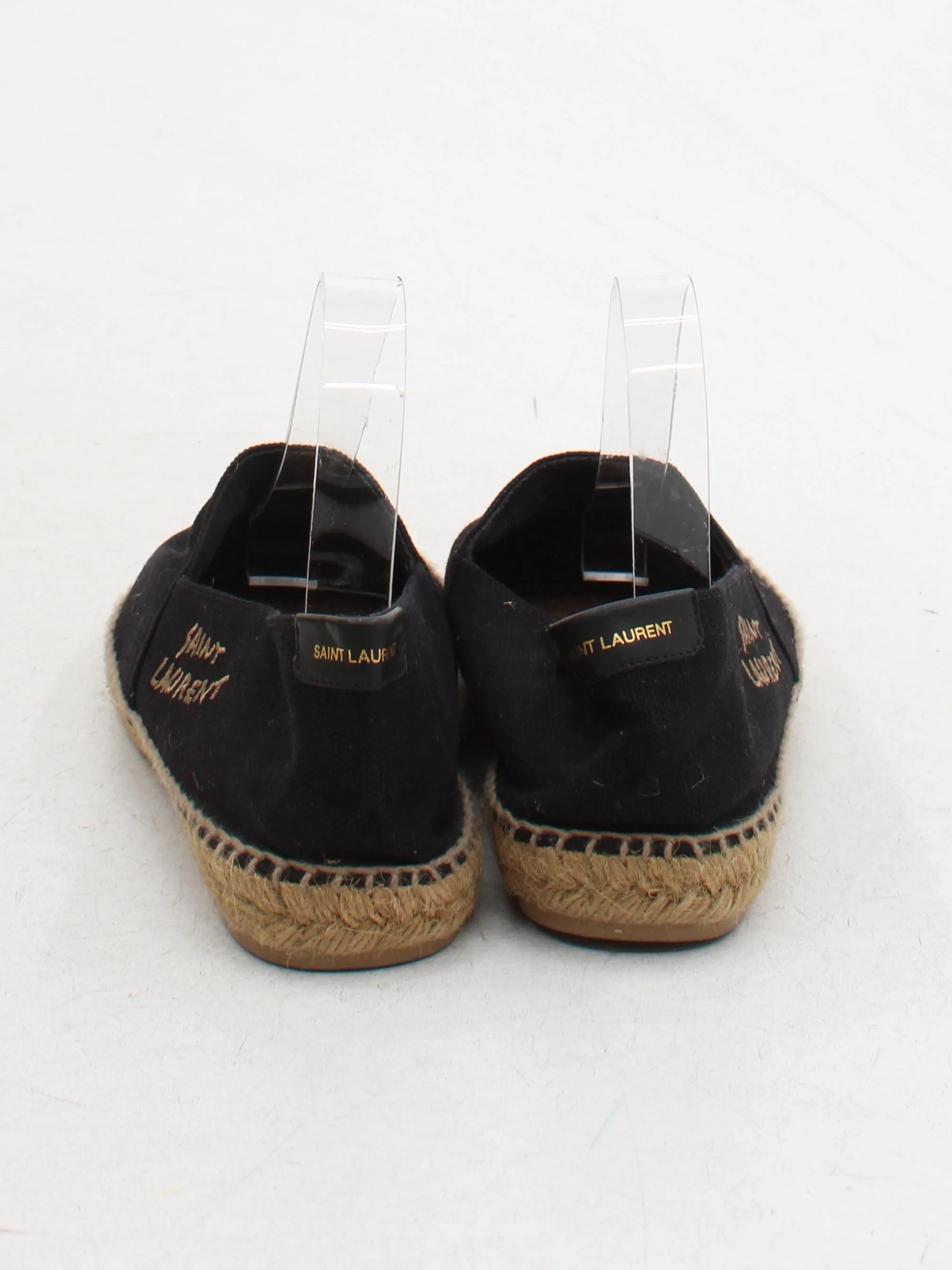 Saint Laurent Women's Flat Shoes UK 7.5 Black 100% Cotton Loafer - Image 3