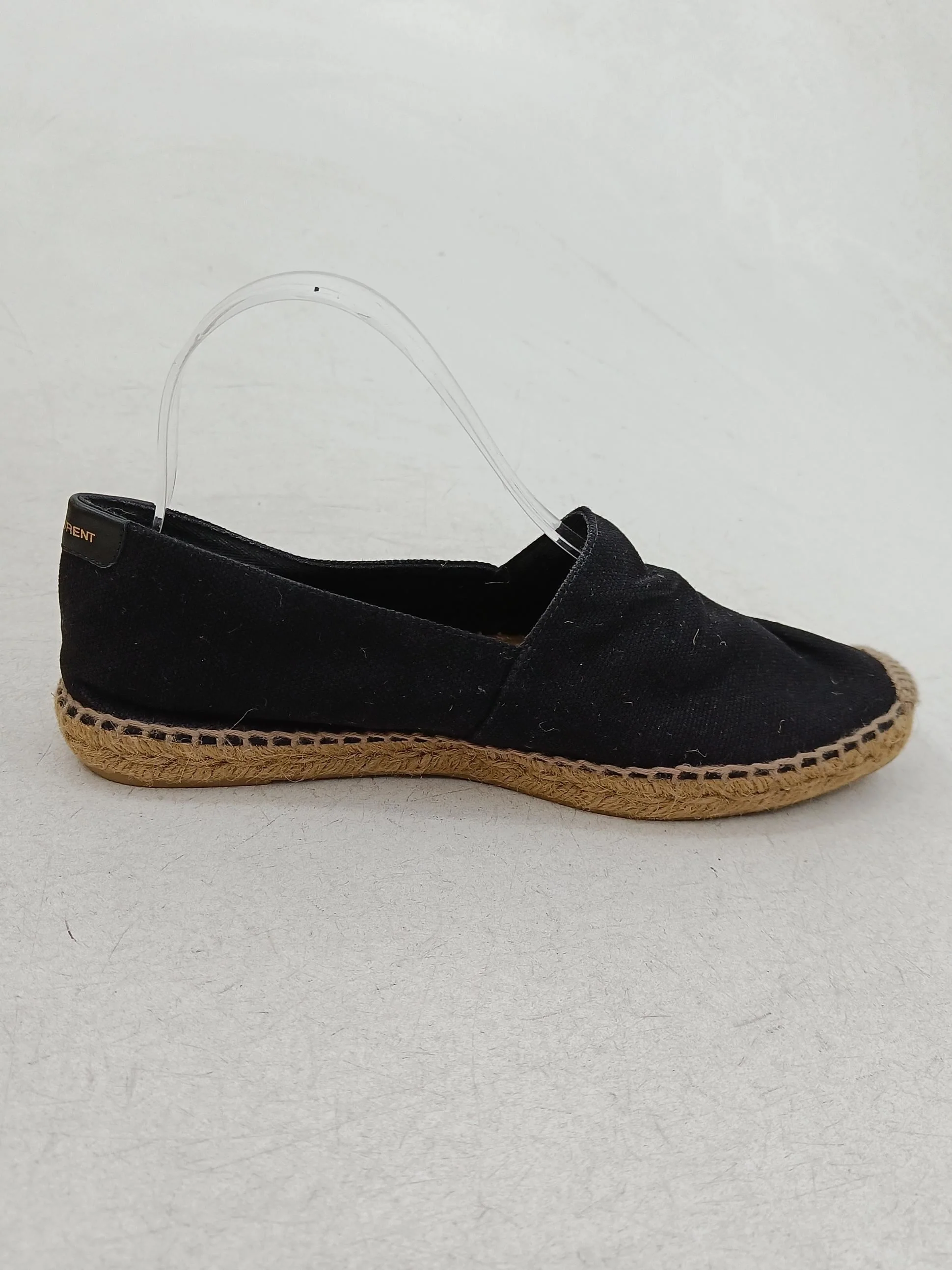 Saint Laurent Women's Flat Shoes UK 7.5 Black 100% Cotton Loafer - Image 5