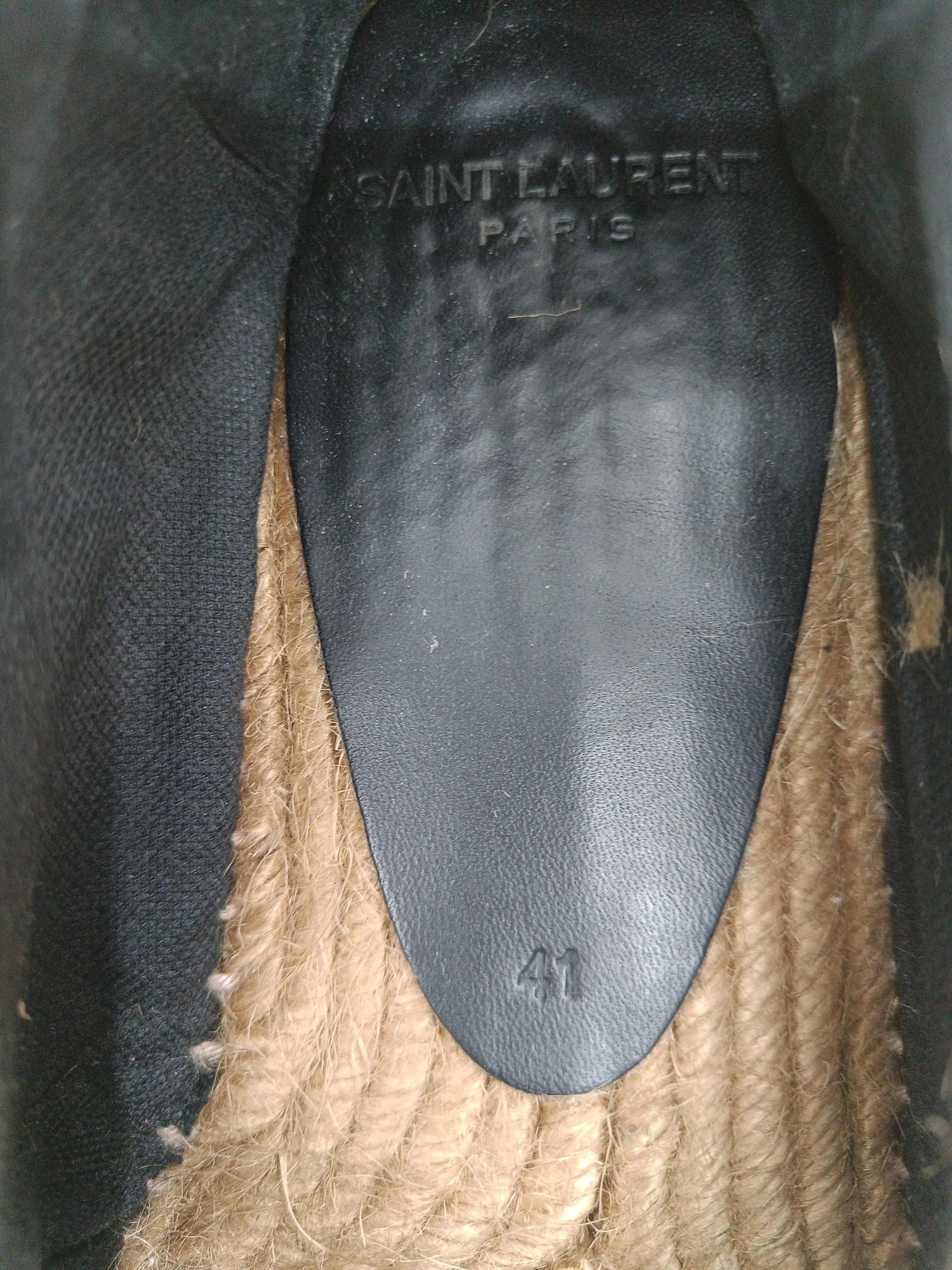 Saint Laurent Women's Flat Shoes UK 7.5 Black 100% Cotton Loafer - Image 6