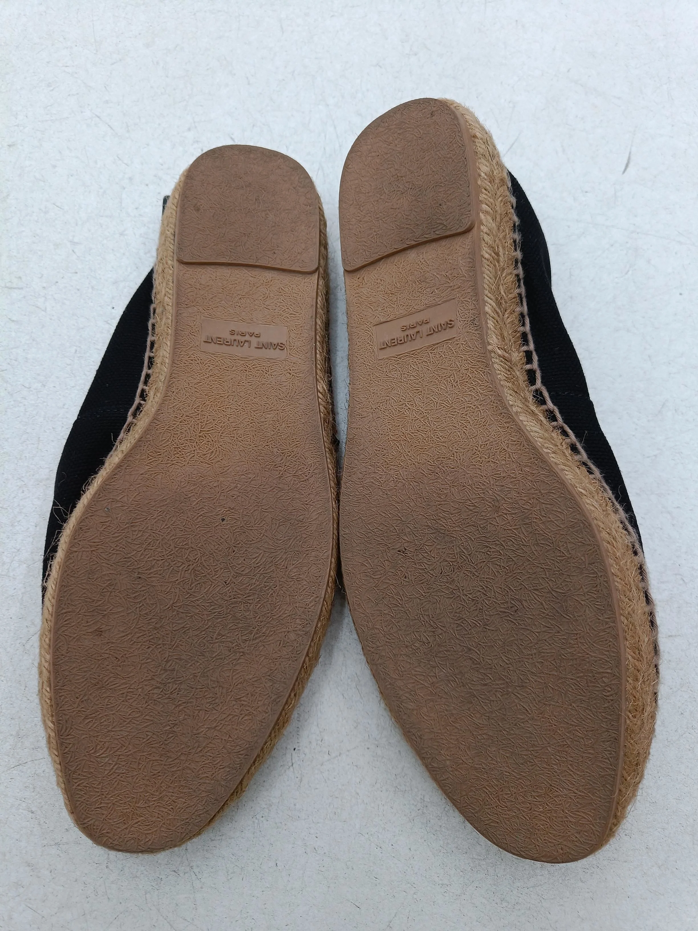 Saint Laurent Women's Flat Shoes UK 7.5 Black 100% Cotton Loafer - Image 7