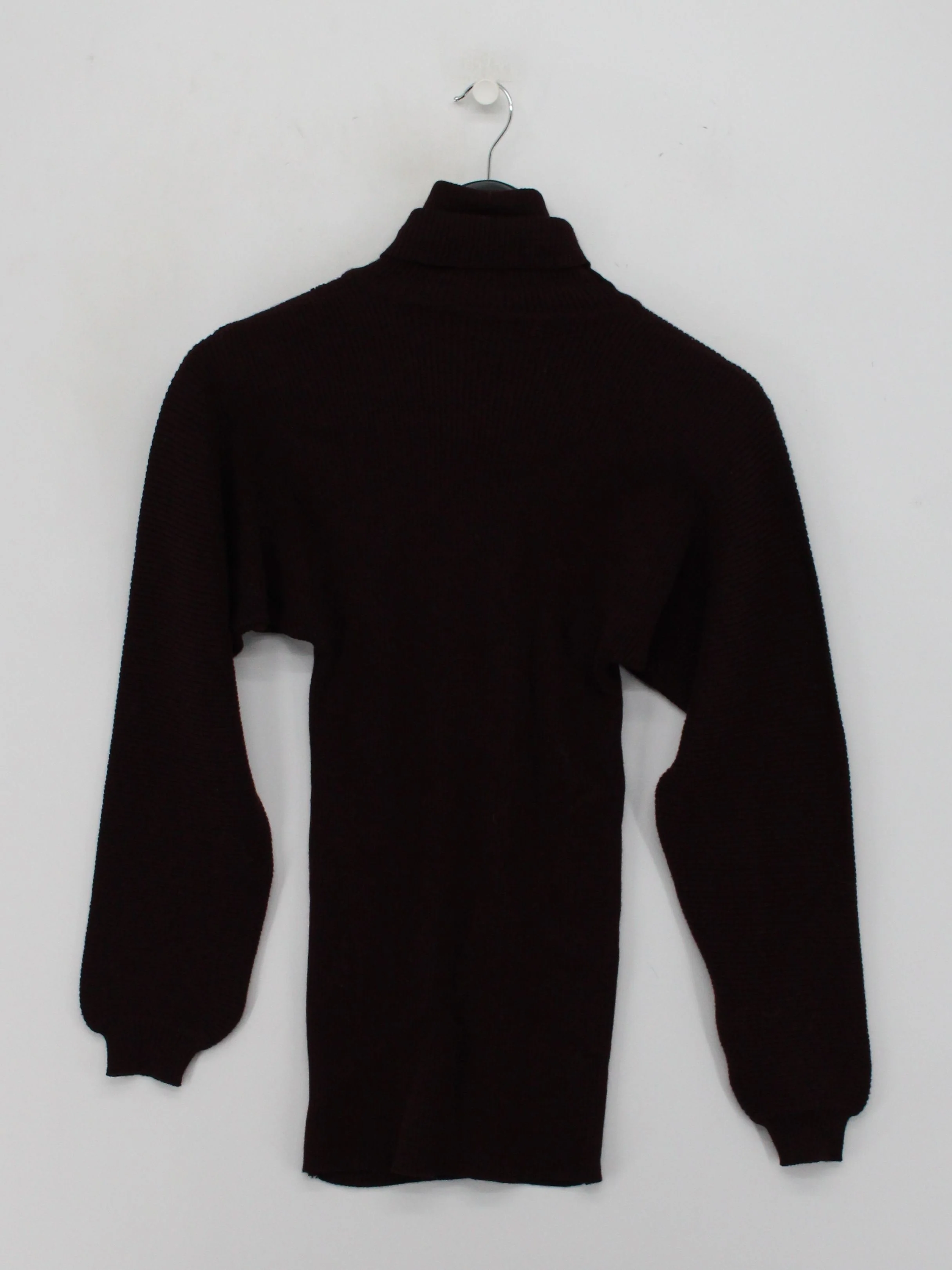 Saint Laurent Women's Jumper M Brown 100% Wool Roll Neck Pullover - Image 2
