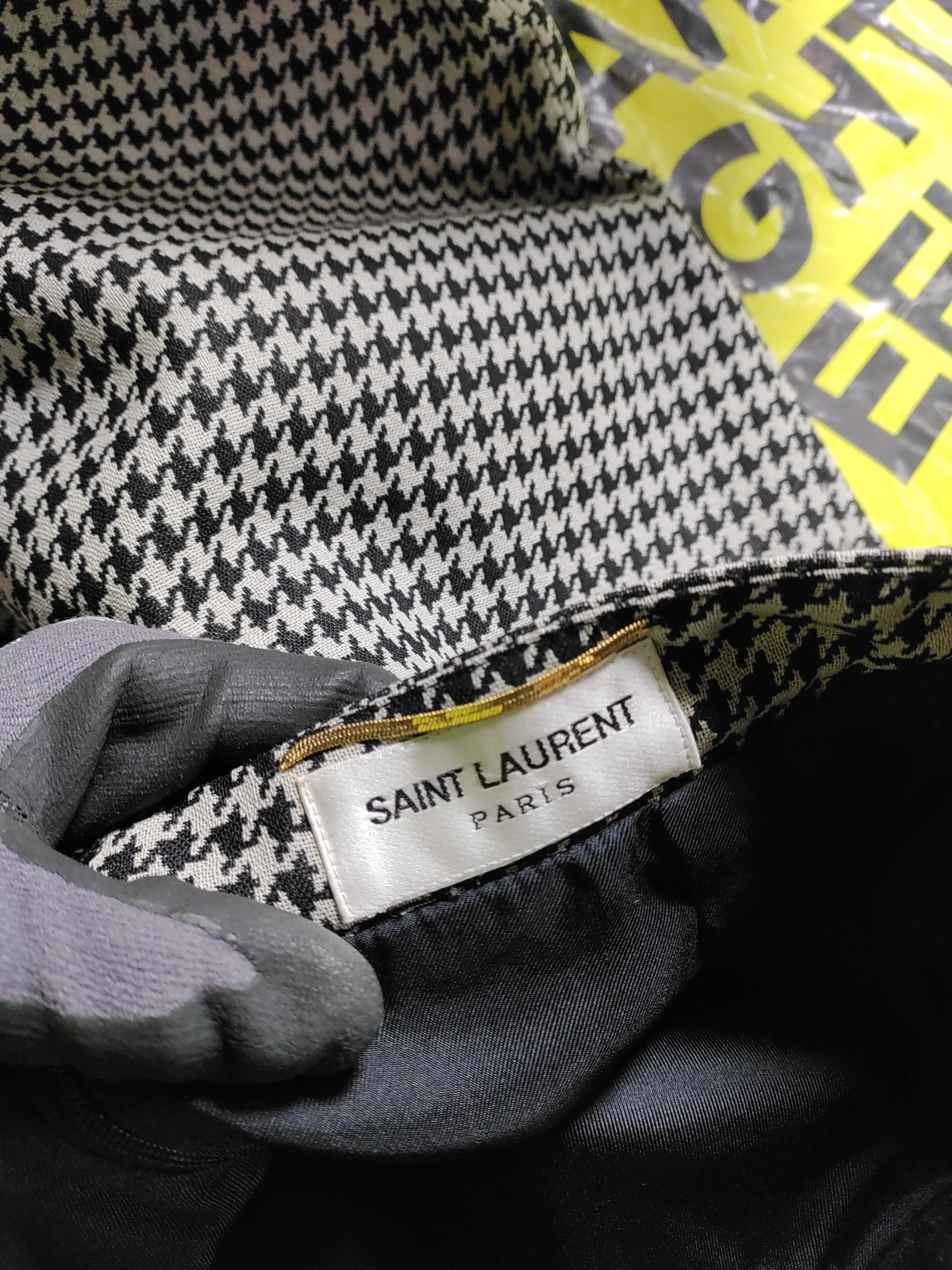 Saint Laurent Women's Mini Skirt UK 8 Multi Checkered Wool with Silk Short Mini - Image 5