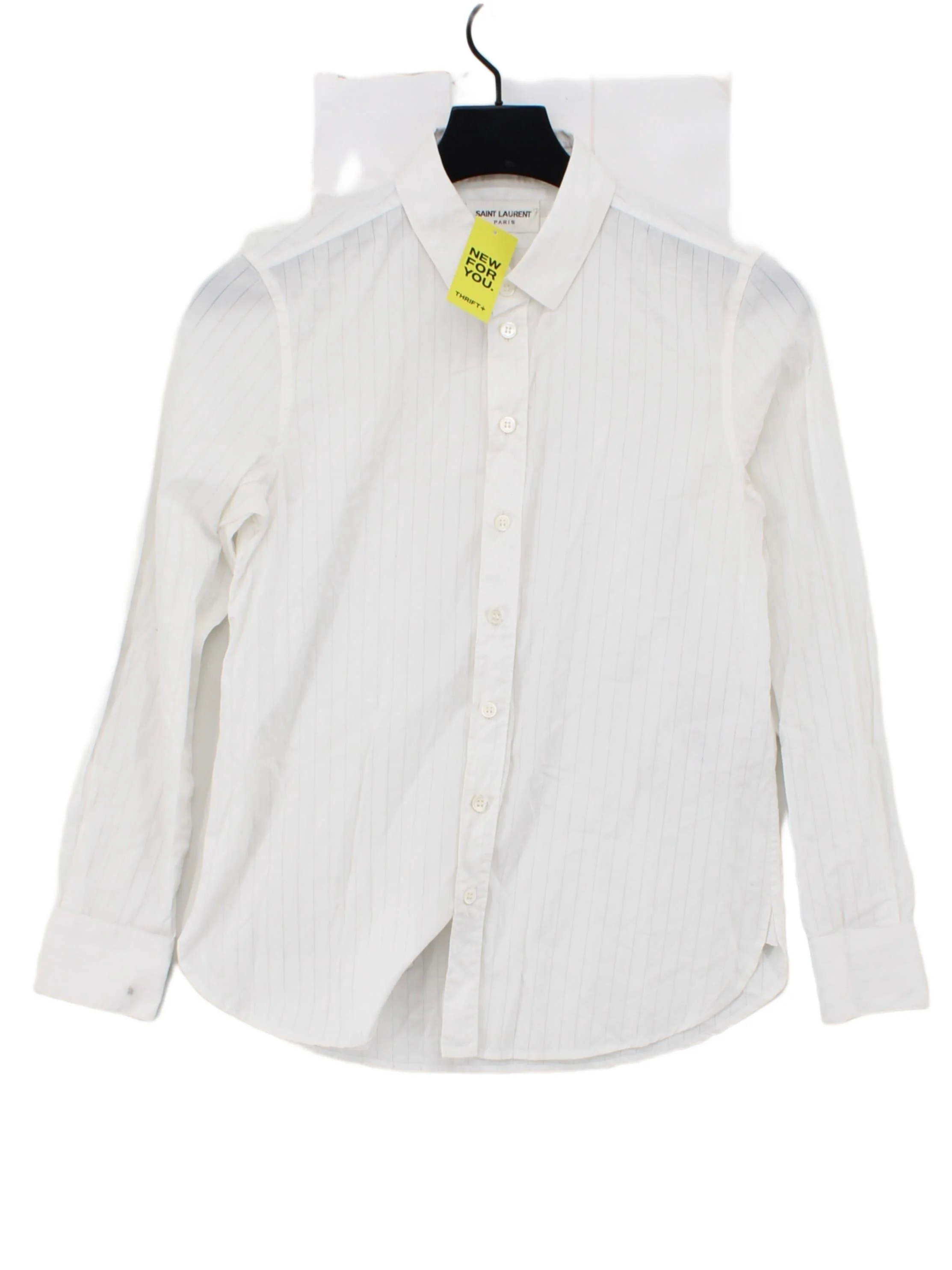 Saint Laurent Women's Shirt UK 8 White 100% Cotton Basic