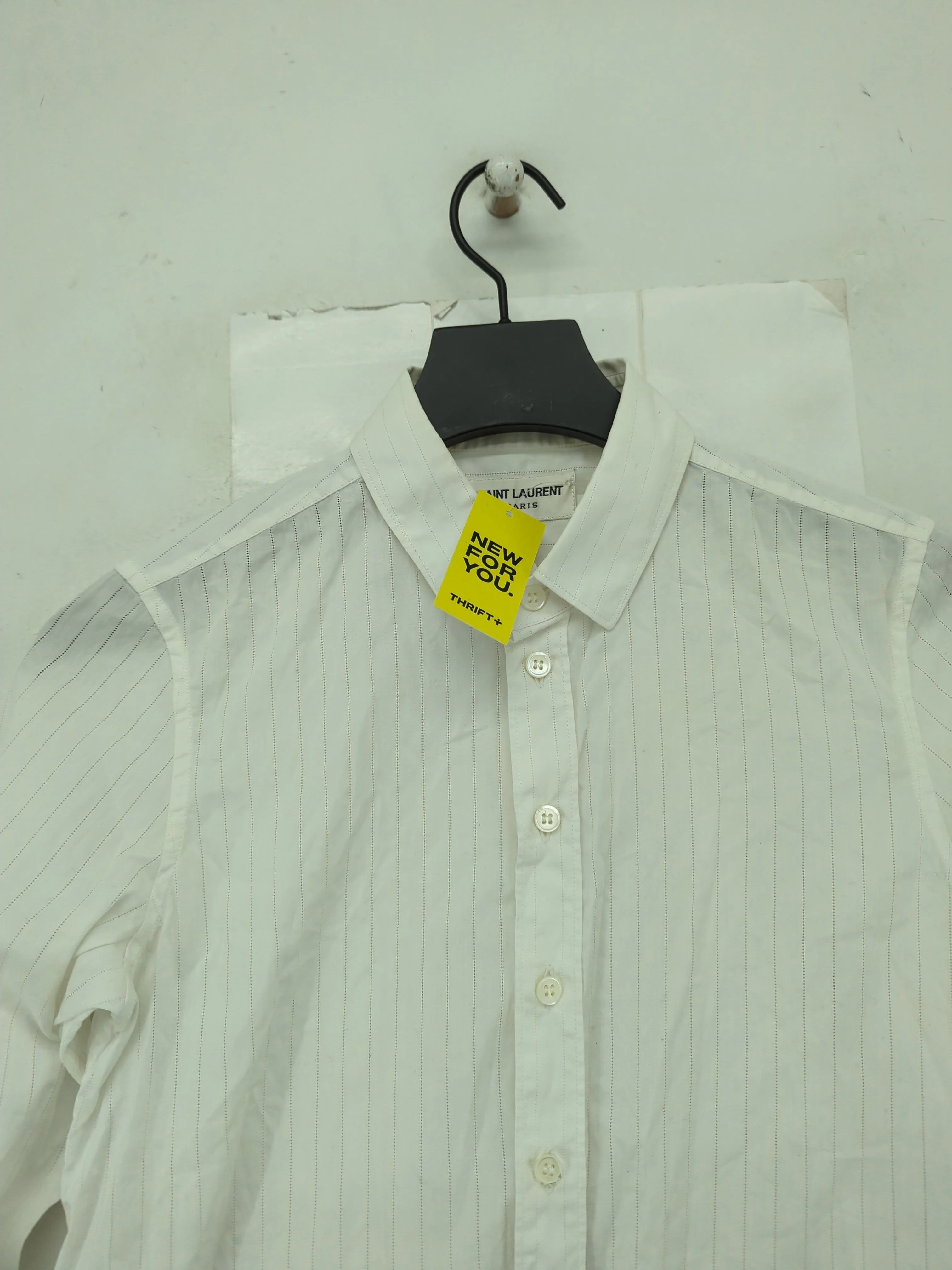 Saint Laurent Women's Shirt UK 8 White 100% Cotton Basic - Image 3