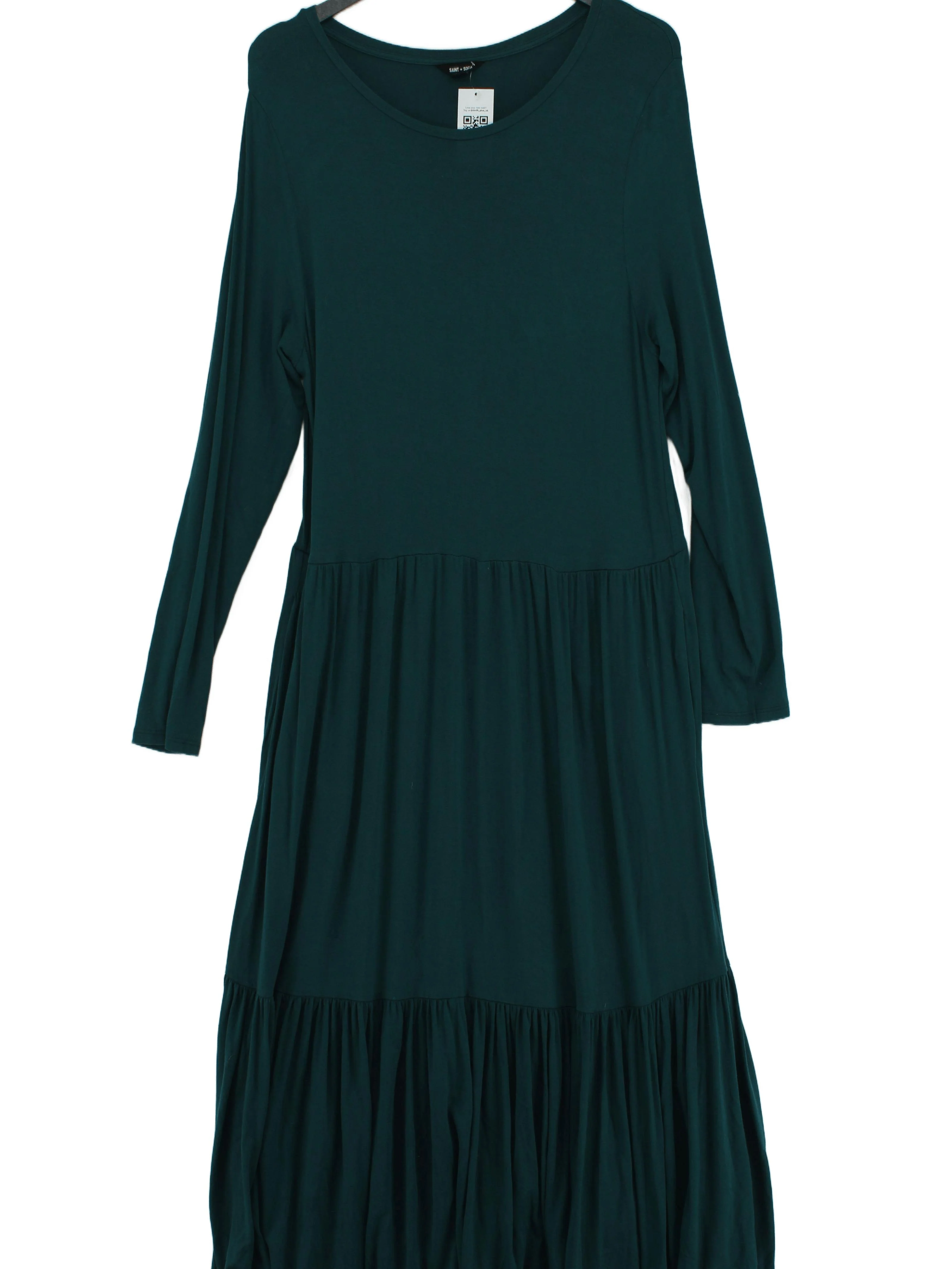 Saint + Sofia Jumper Midi Dress UK18 in Green