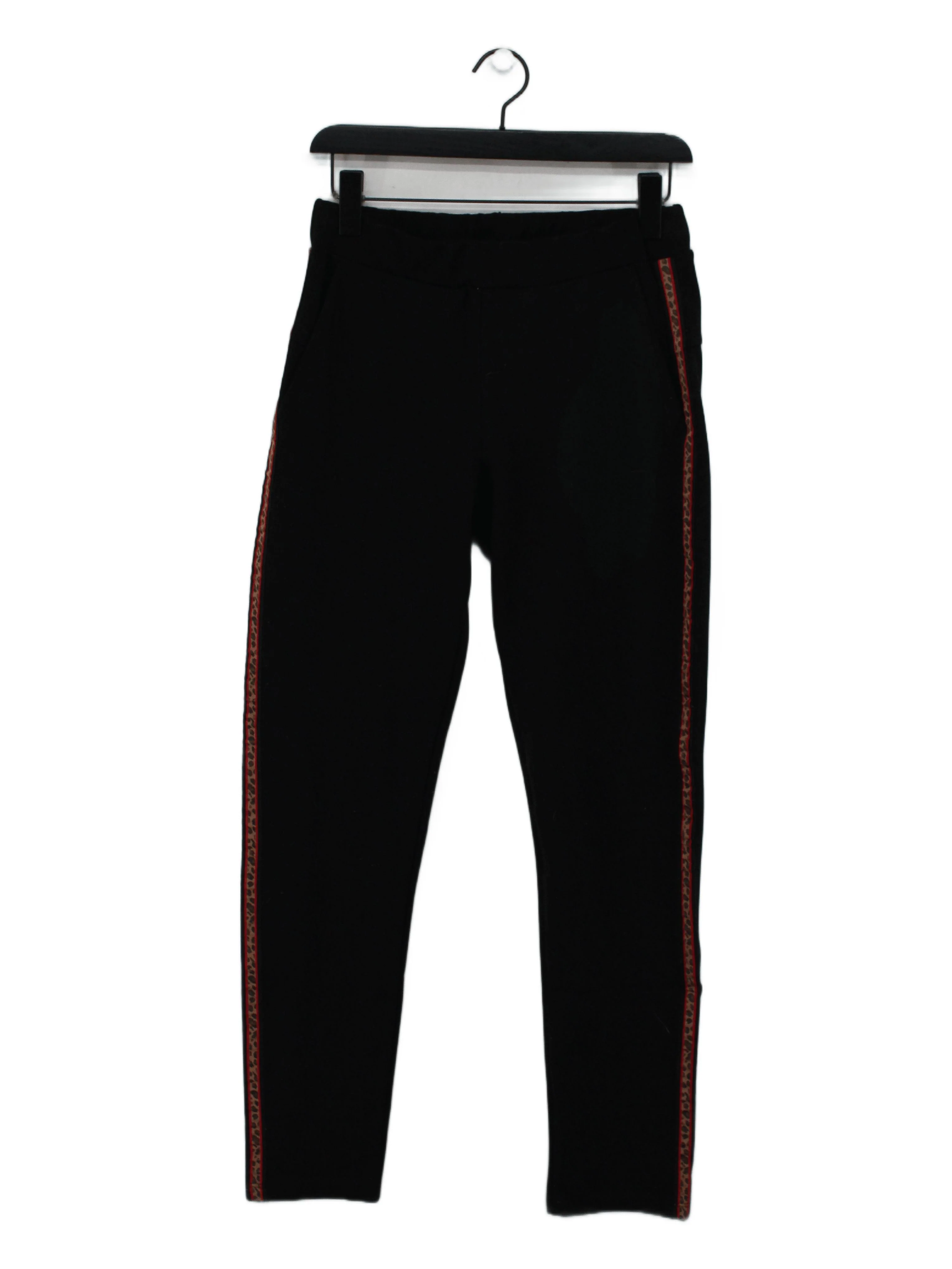 Saint + Sofia Men's Trousers M Black Viscose with Polyester, Elastane Chino