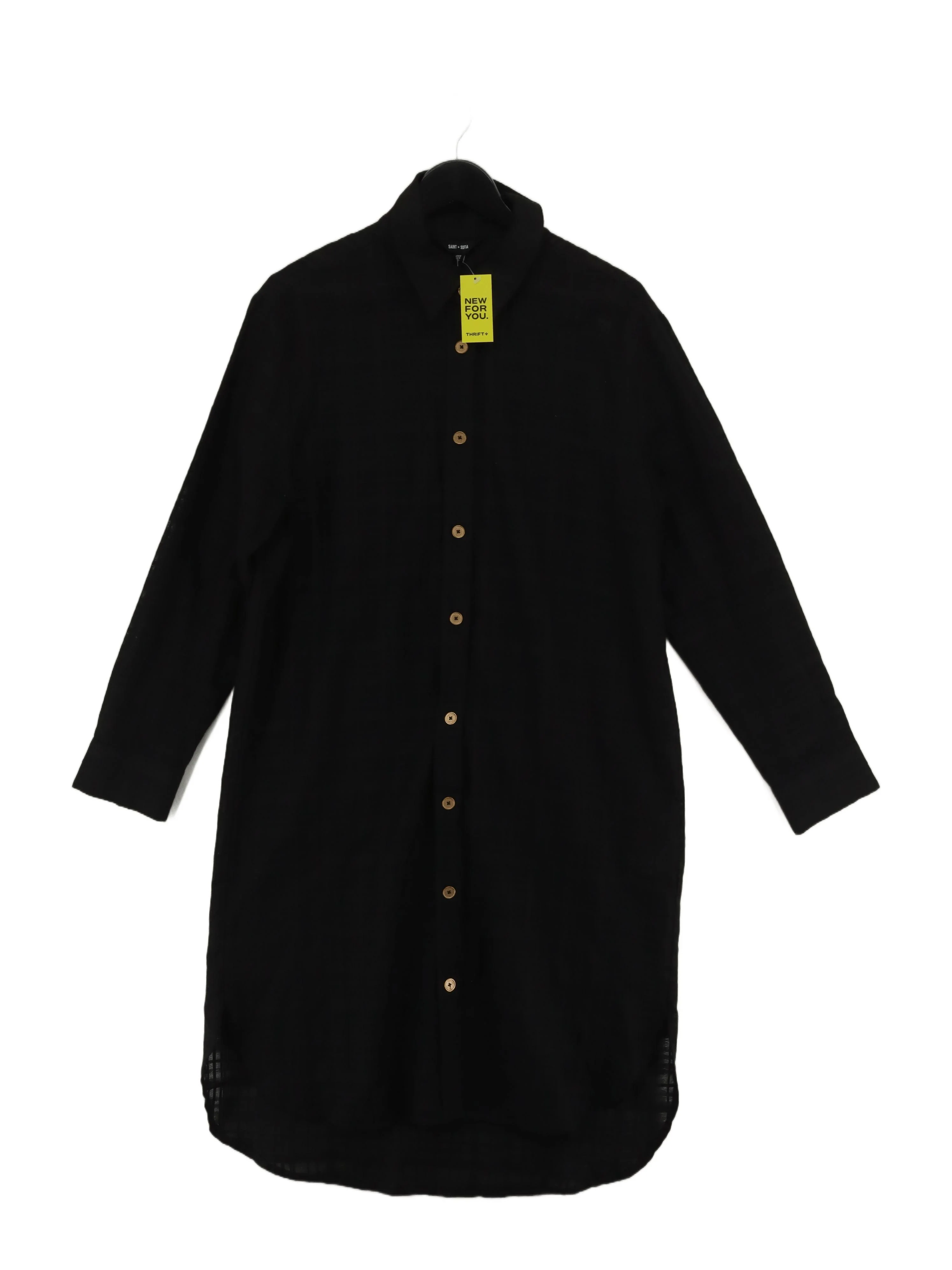 Saint + Sofia Shirt Midi Dress UK14 in Black