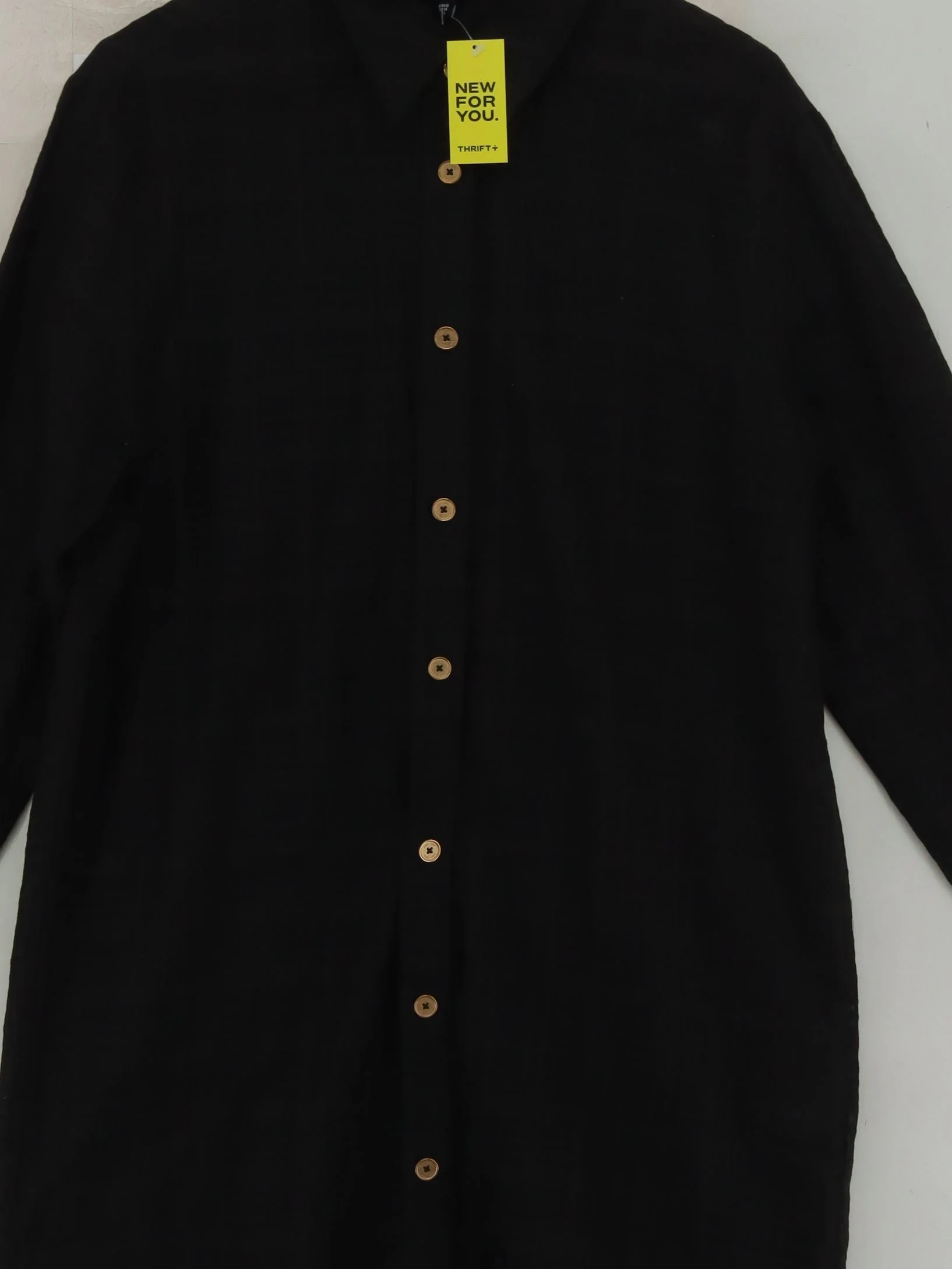 Saint + Sofia Shirt Midi Dress UK14 in Black - Image 3