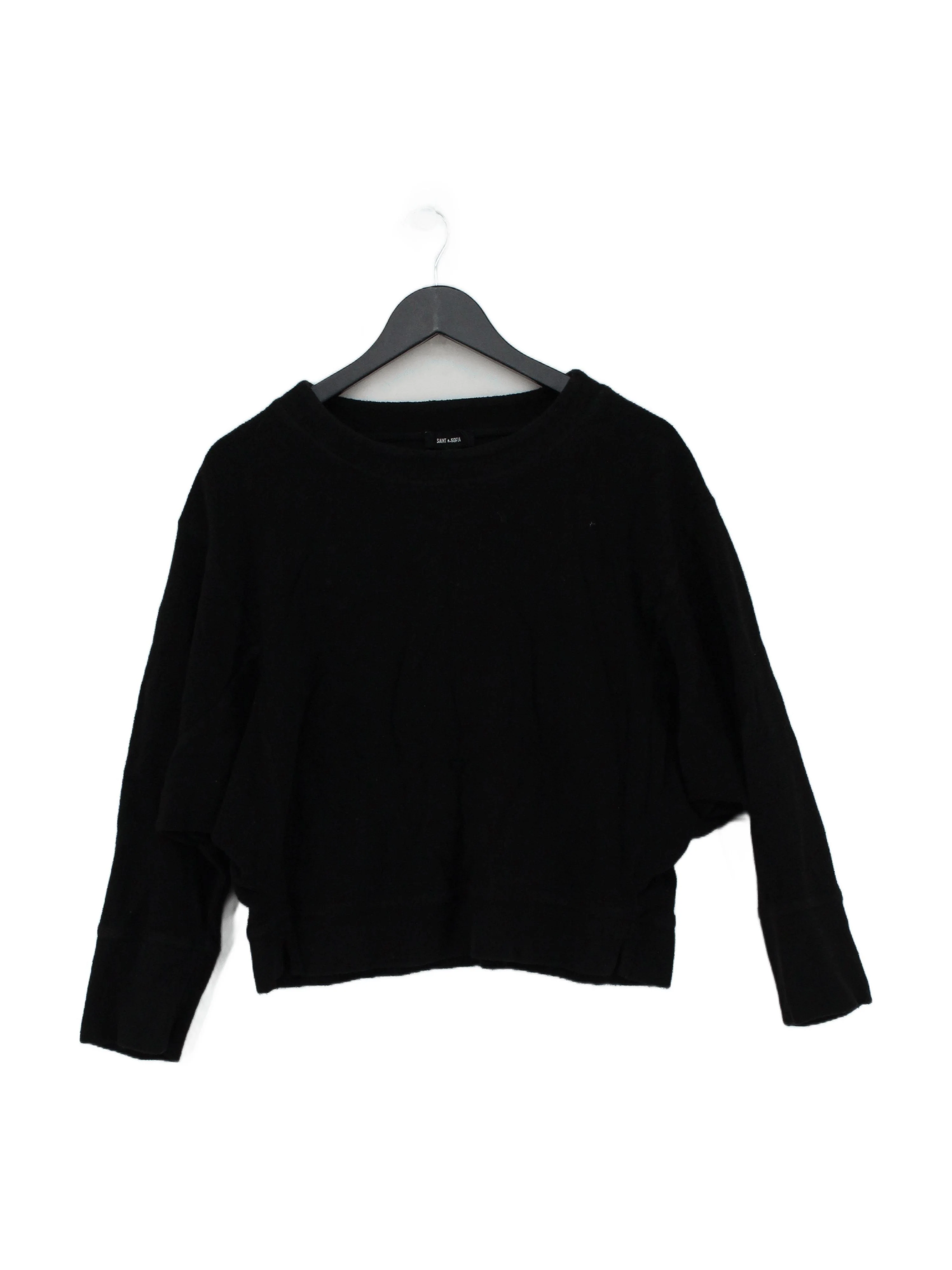 Saint + Sofia Women's Jumper UK 8 Black 100% Other Crew Neck Pullover