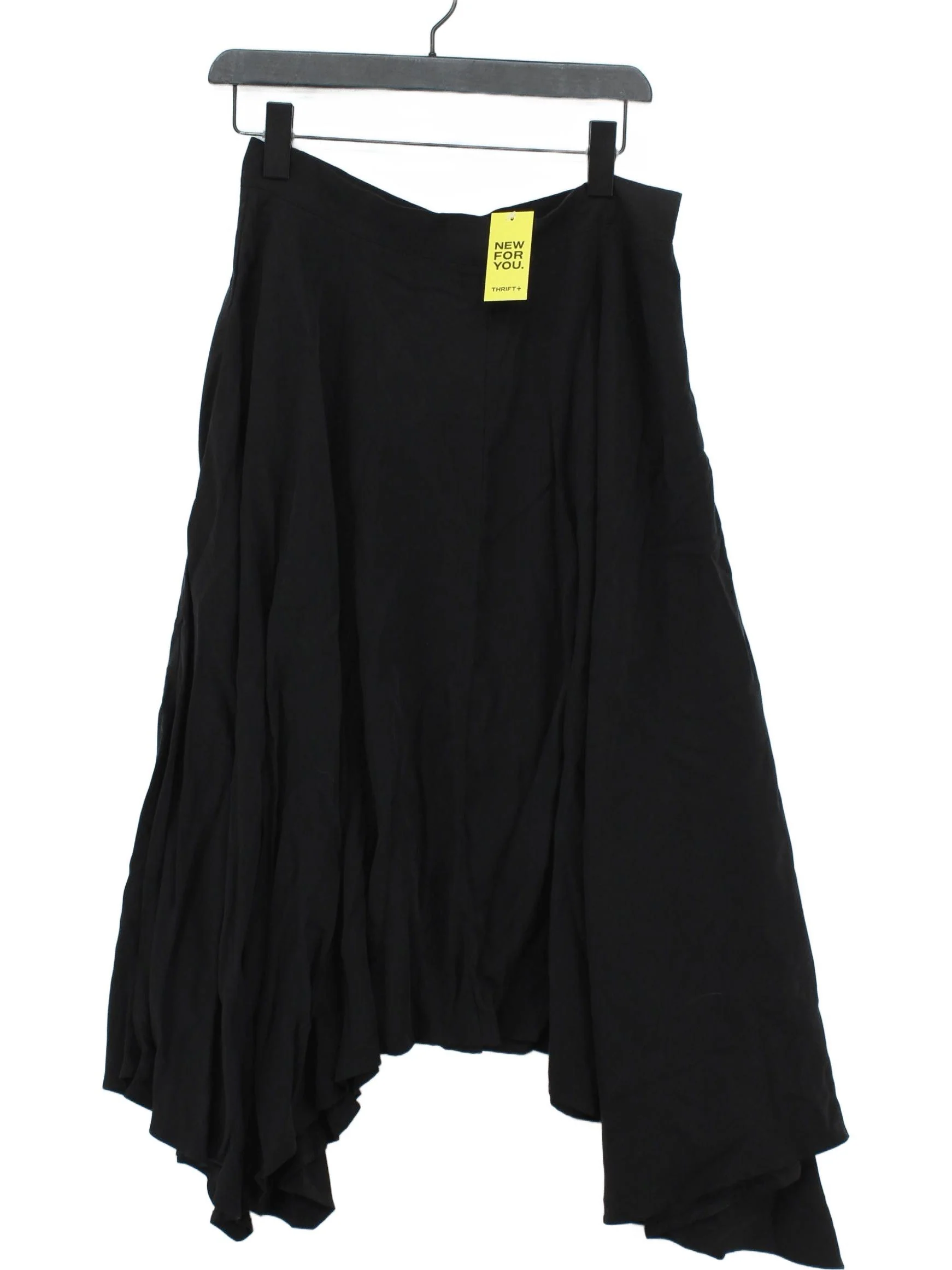 Saint + Sofia Women's Midi Skirt L Black 100% Lyocell Modal Midi A-Line