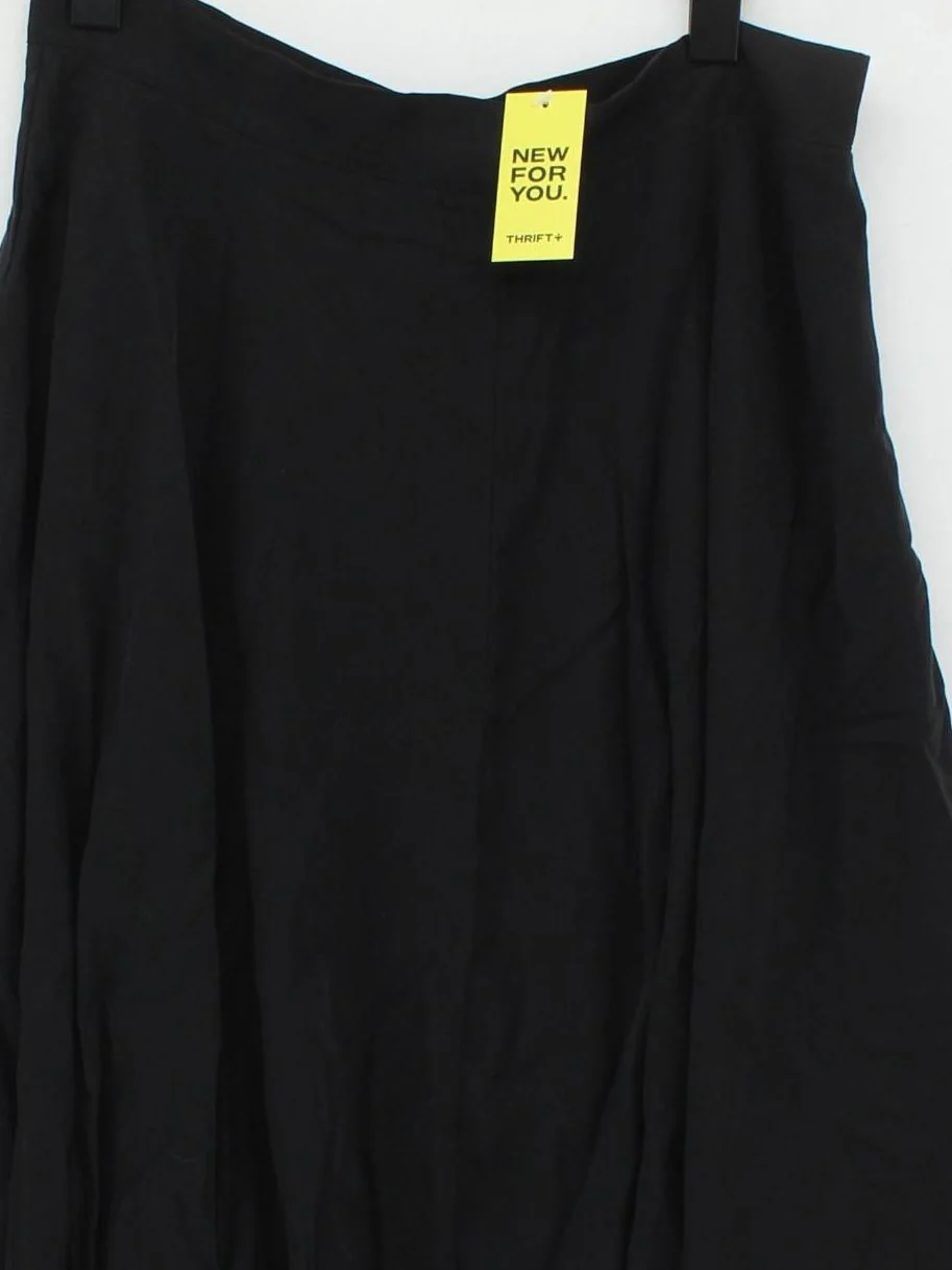 Saint + Sofia Women's Midi Skirt L Black 100% Lyocell Modal Midi A-Line - Image 3