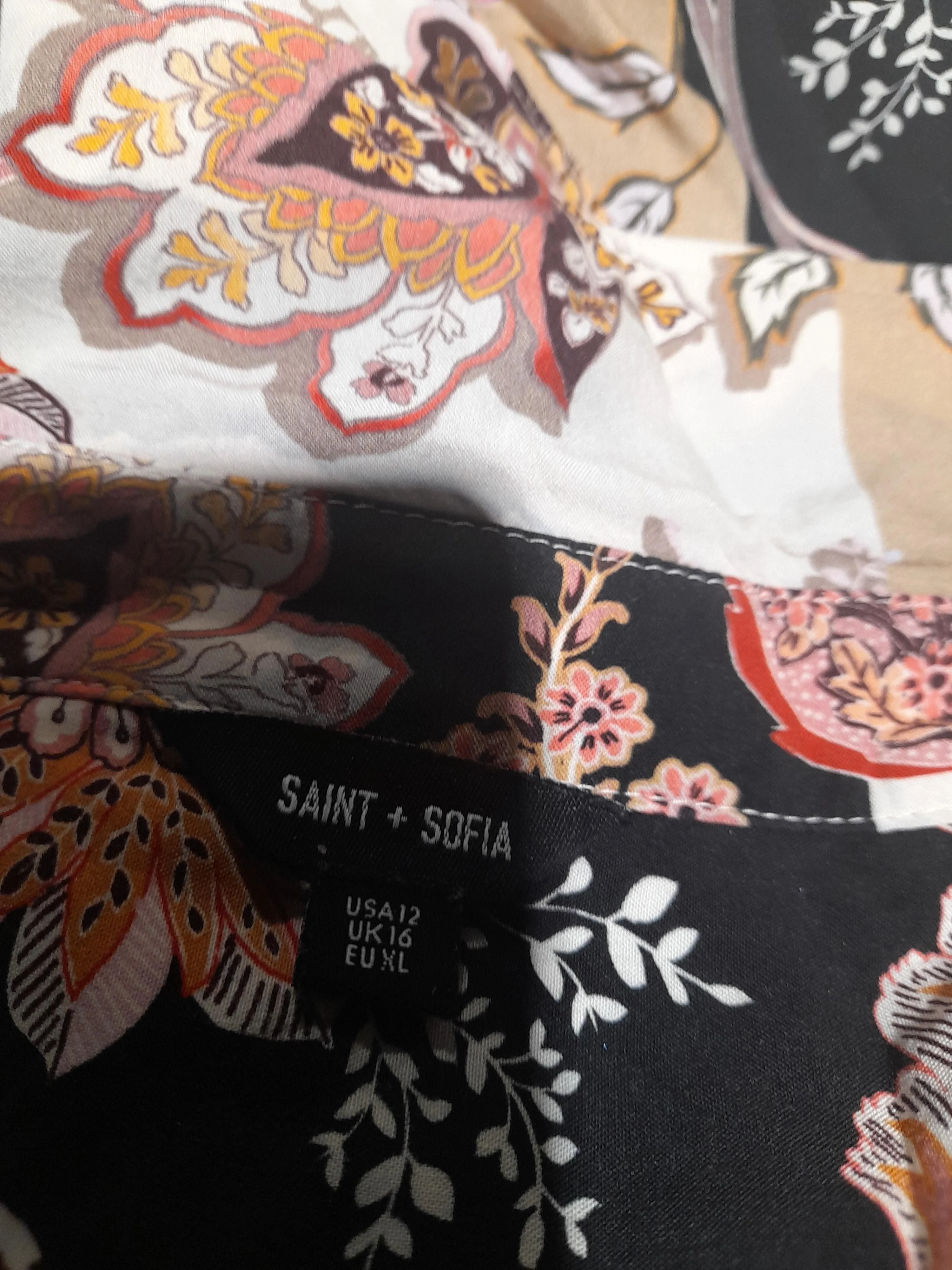 Saint + Sofia Women's Shirt XL Multi 100% Viscose Basic - Image 5