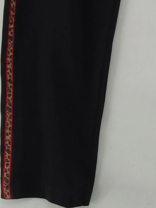 Saint + Sofia Women's Trousers XL Black Polyester with Viscose, Elastane Cropped - Image 4