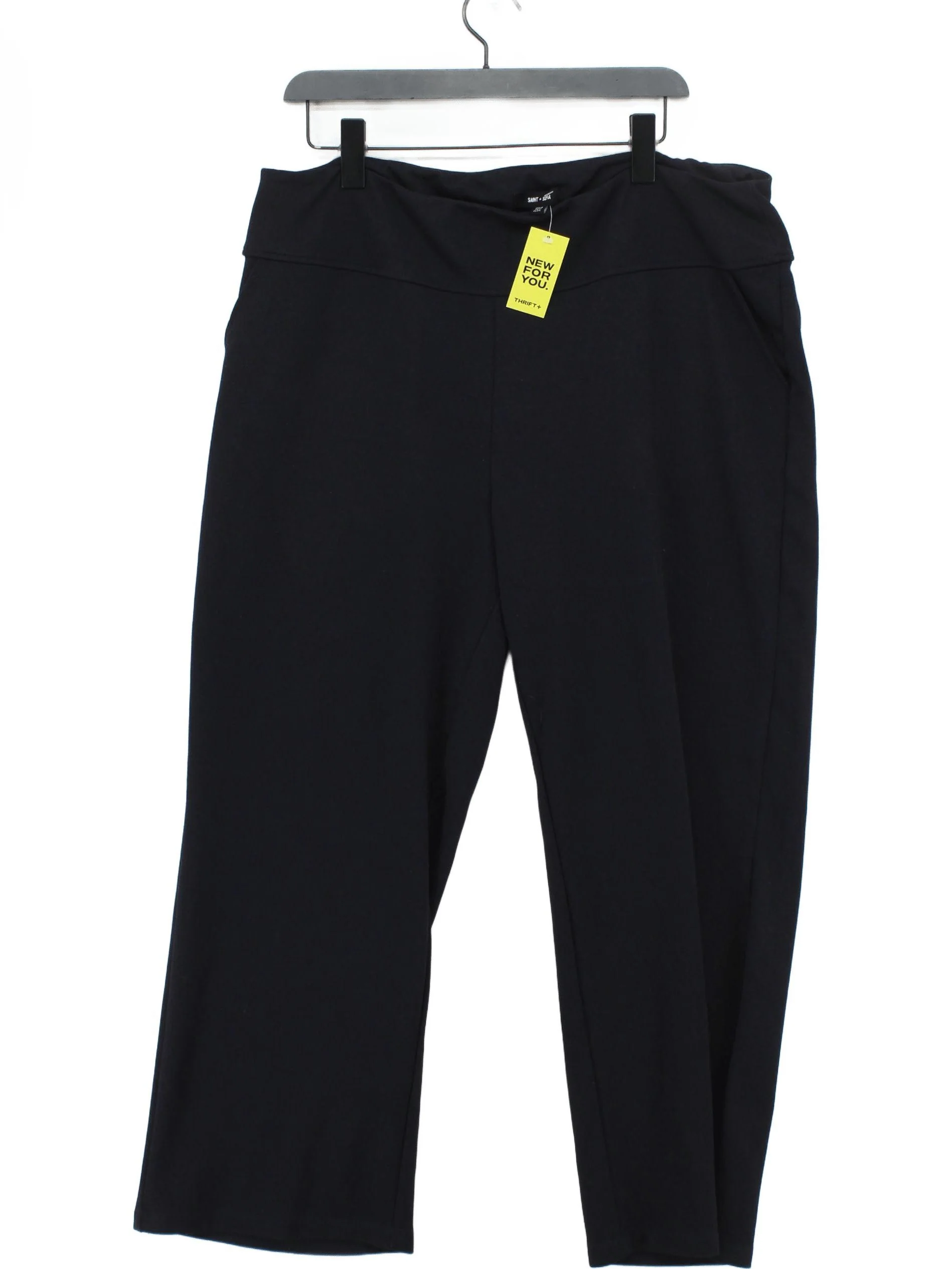 Saint + Sofia Women's Trousers XXL Black Polyester