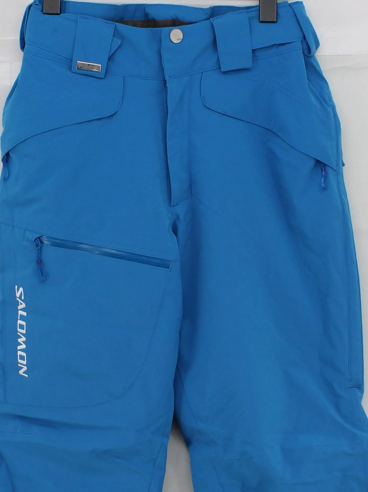 Salomon Men's Trousers S Blue Polyester with Elastane Wide-Leg Rain Trousers - Image 3