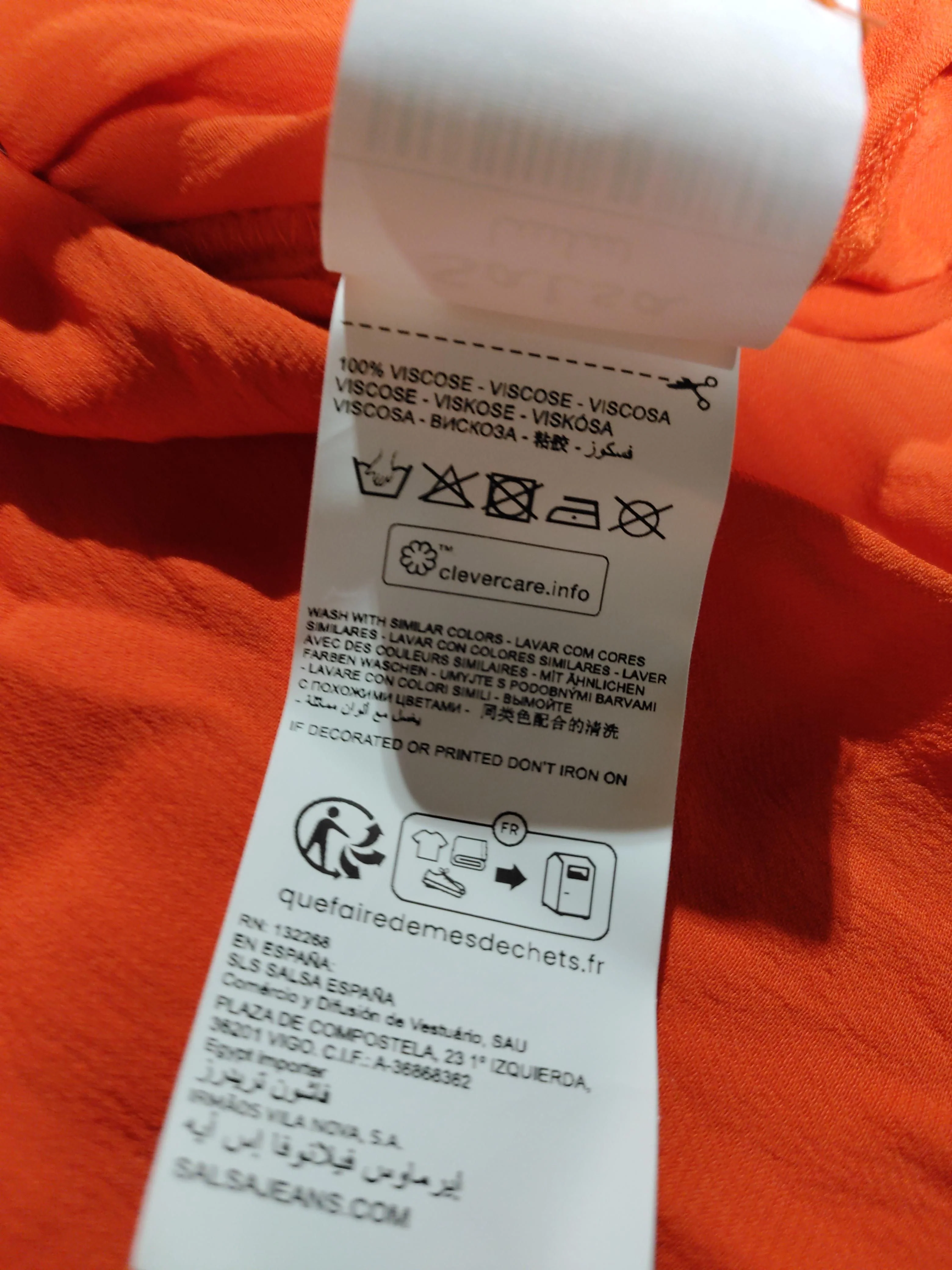 Salsa Shirt Mini Dress S in Orange - Image 6