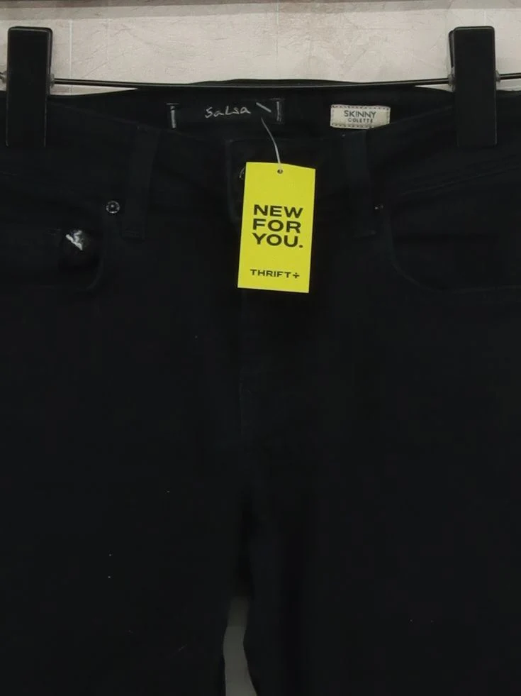 Salsa Women's Jeans UK 10 Black 100% Cotton Skinny - Image 3