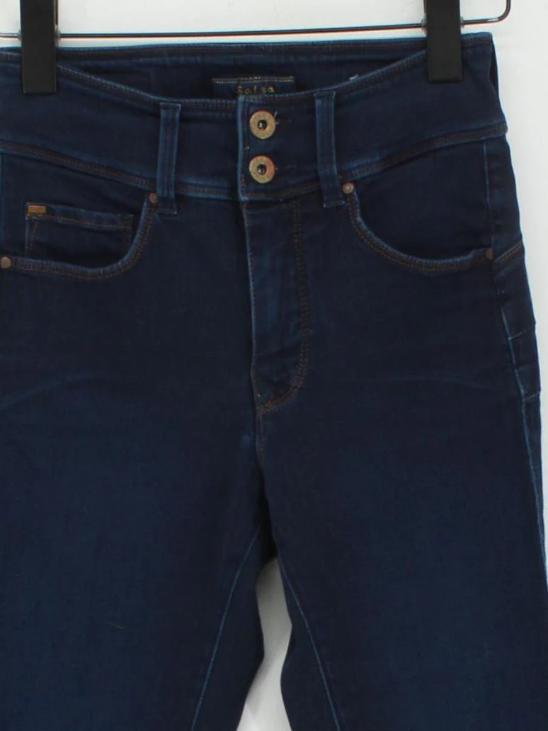 Salsa Women's Jeans W 26 in Blue Cotton with Polyester, Elastane Skinny - Image 3