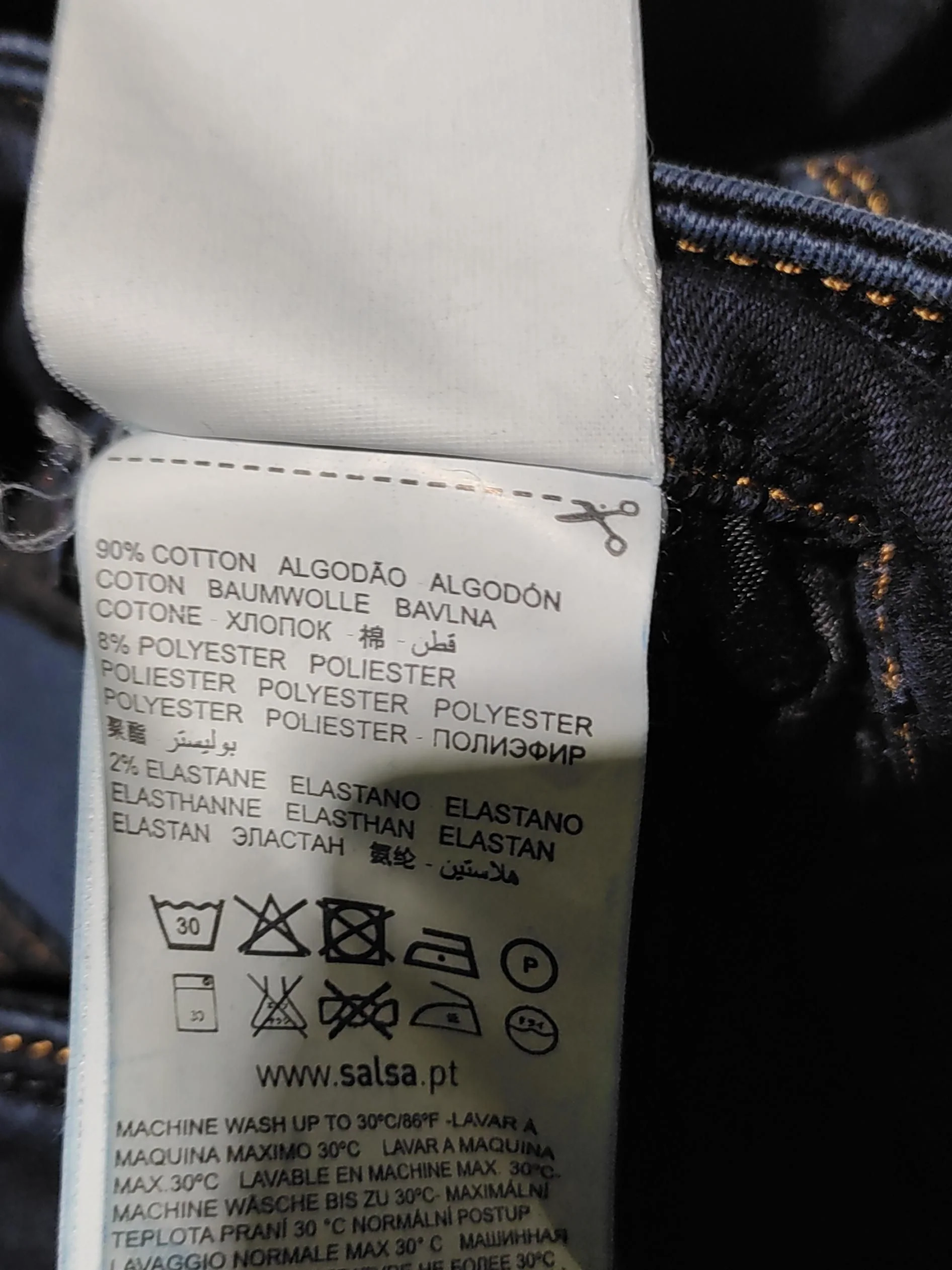 Salsa Women's Jeans W 26 in Blue Cotton with Polyester, Elastane Skinny - Image 6