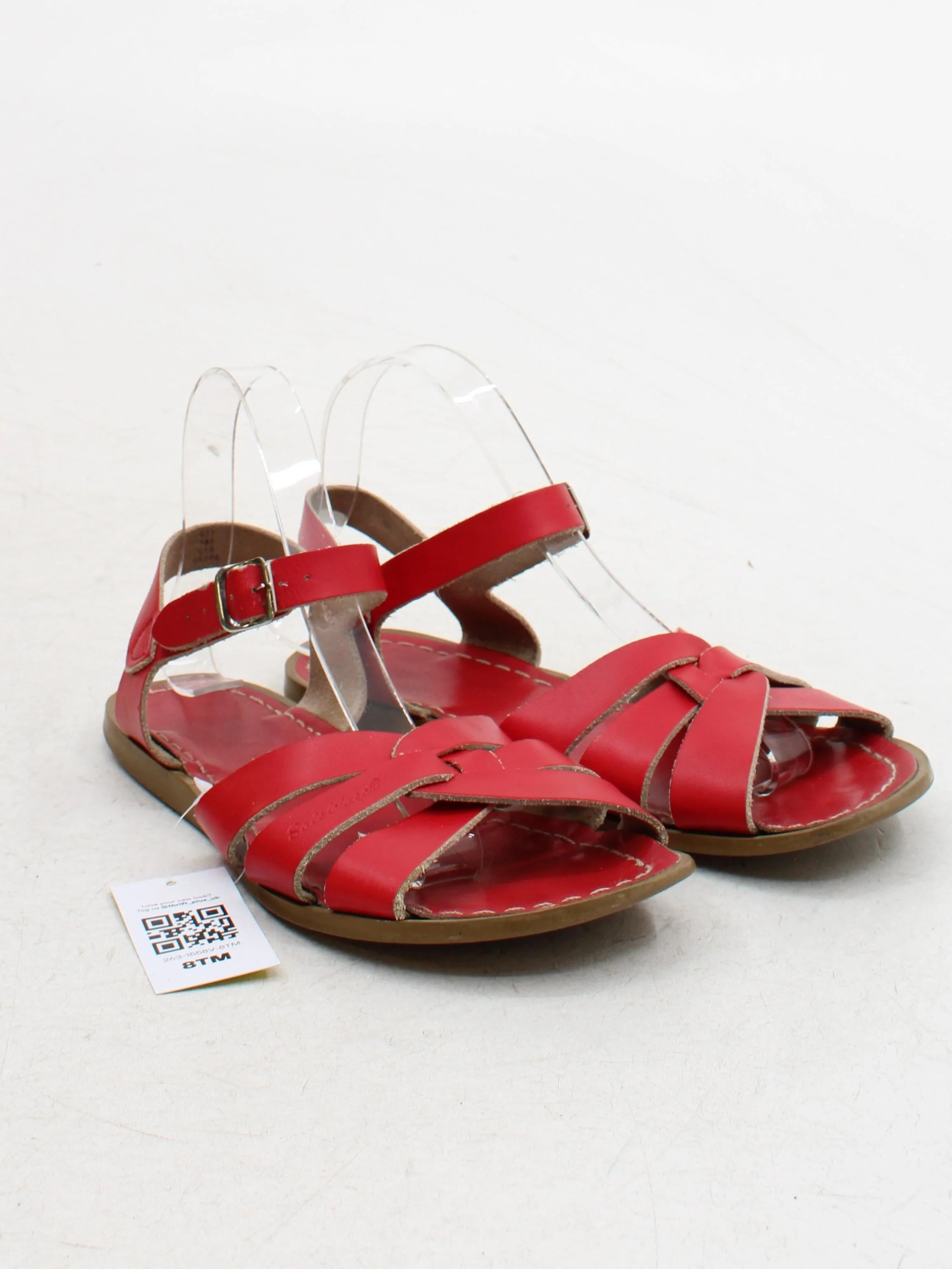 Salt Water Women's Sandals UK 4 Red 100% Leather Strappy - Image 4