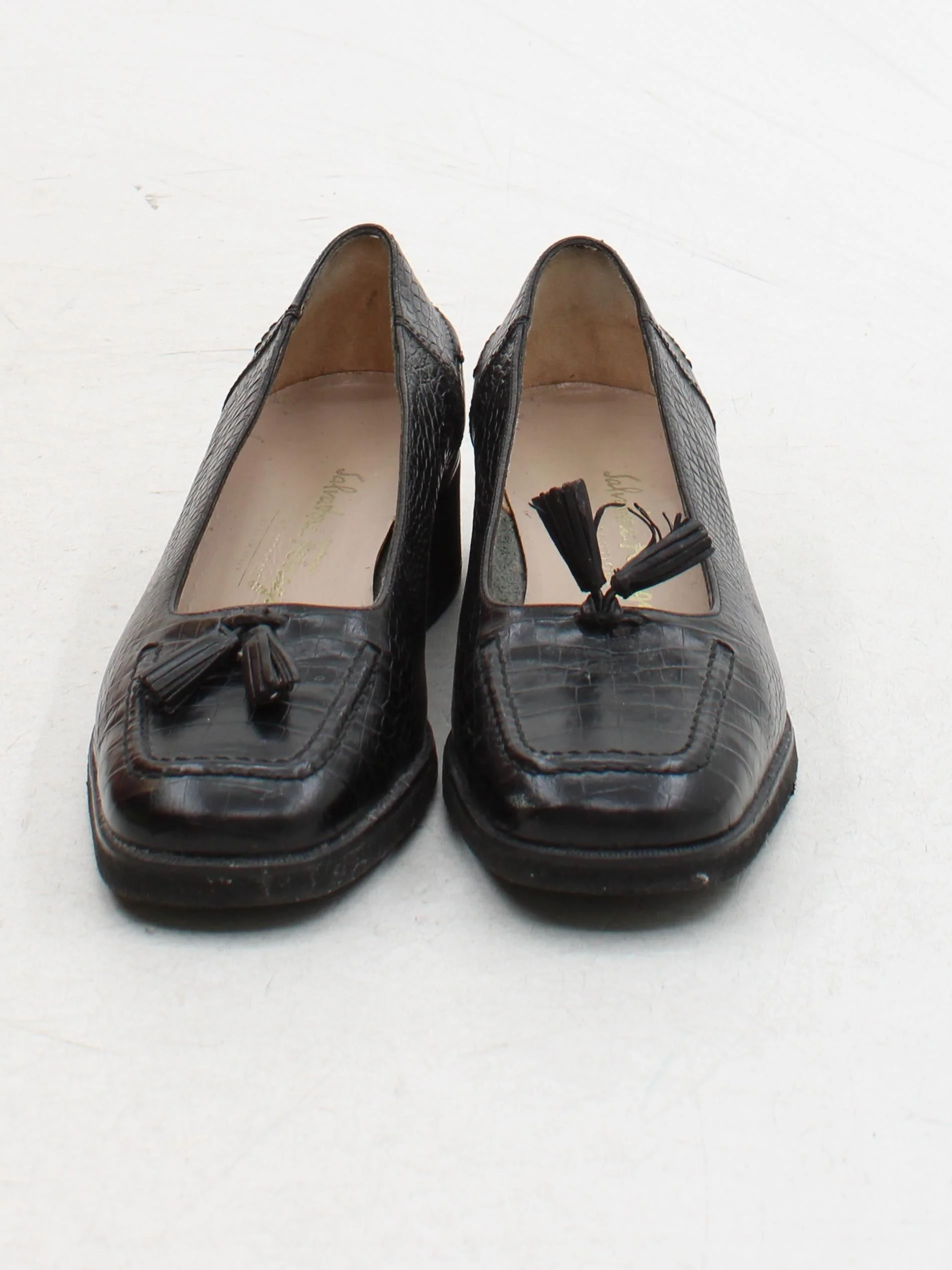 Salvatore Ferragamo Women's Flat Shoes UK 4 Black 100% Leather Loafer - Image 2