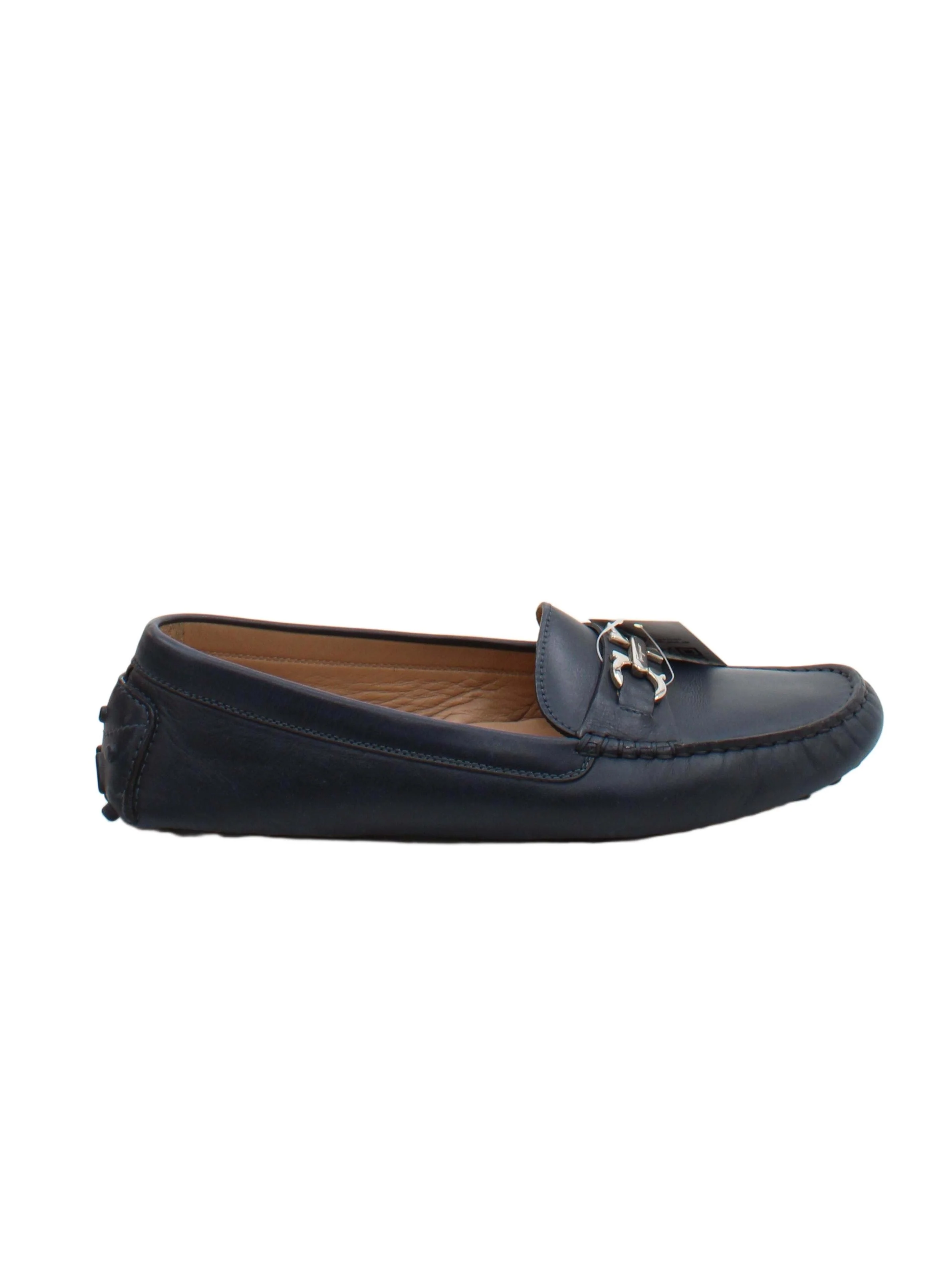 Salvatore Ferragamo Women's Flat Shoes UK 8.5 Blue 100% Leather Loafer