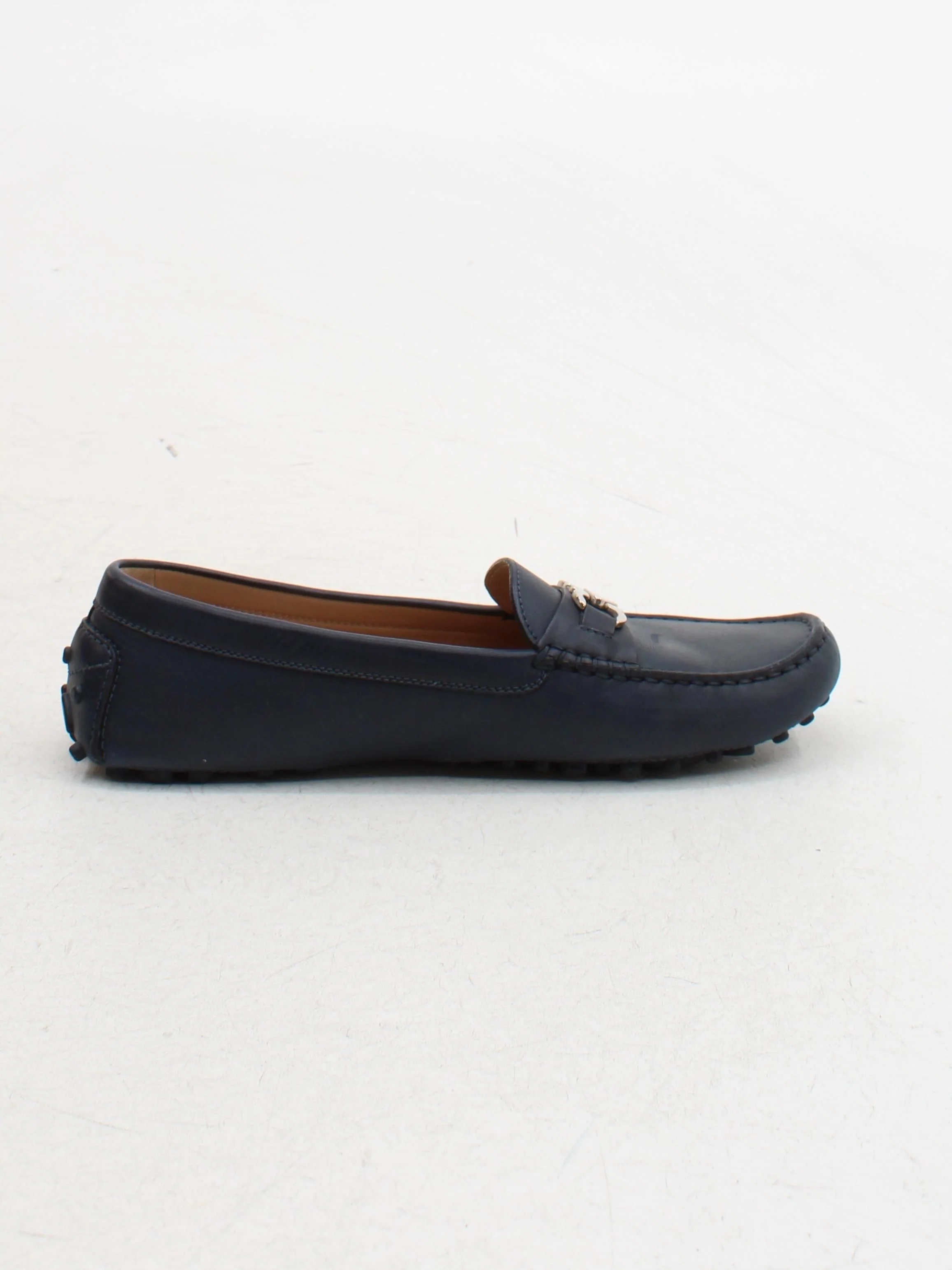 Salvatore Ferragamo Women's Flat Shoes UK 8.5 Blue 100% Leather Loafer - Image 5