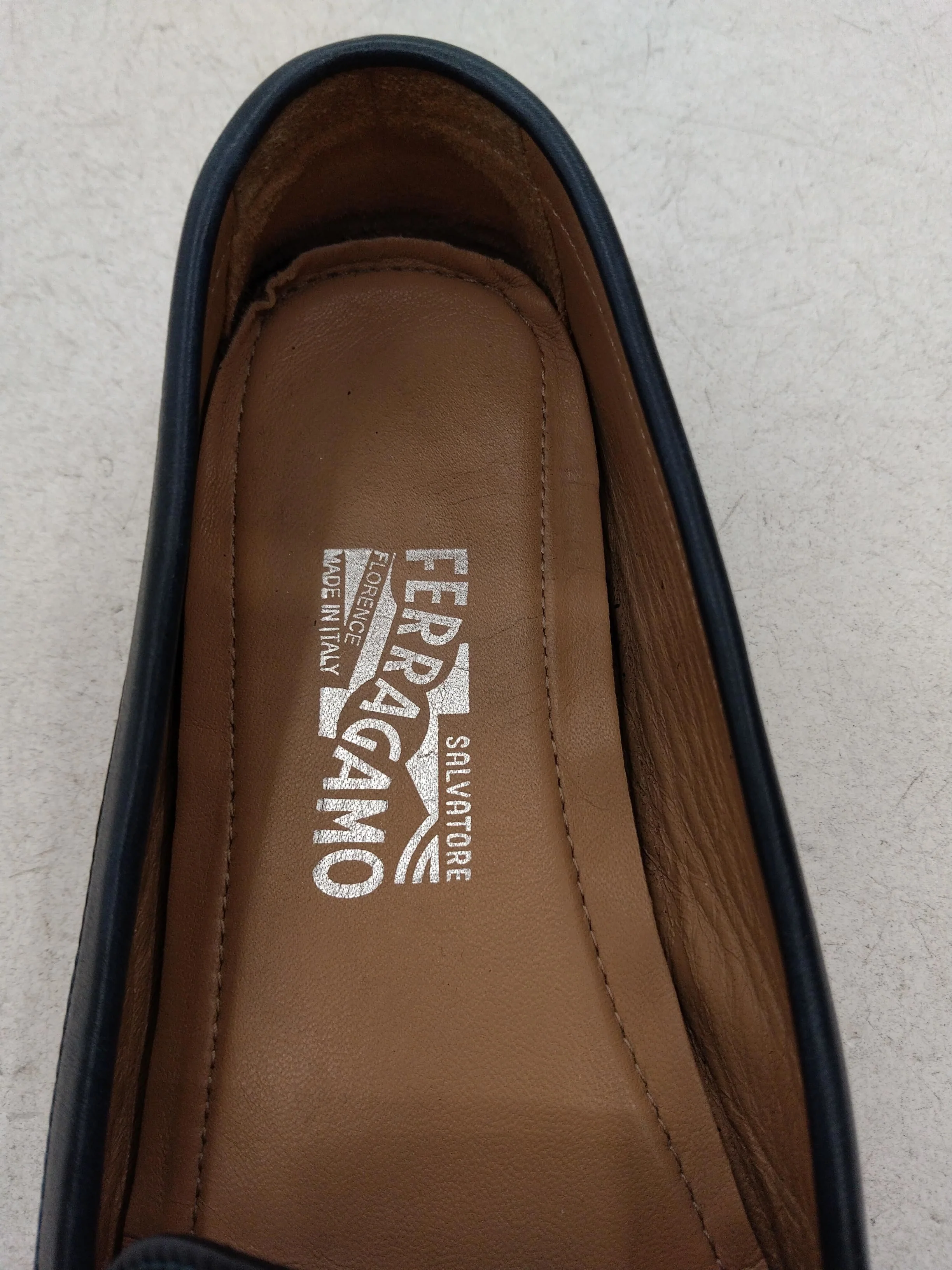 Salvatore Ferragamo Women's Flat Shoes UK 8.5 Blue 100% Leather Loafer - Image 7