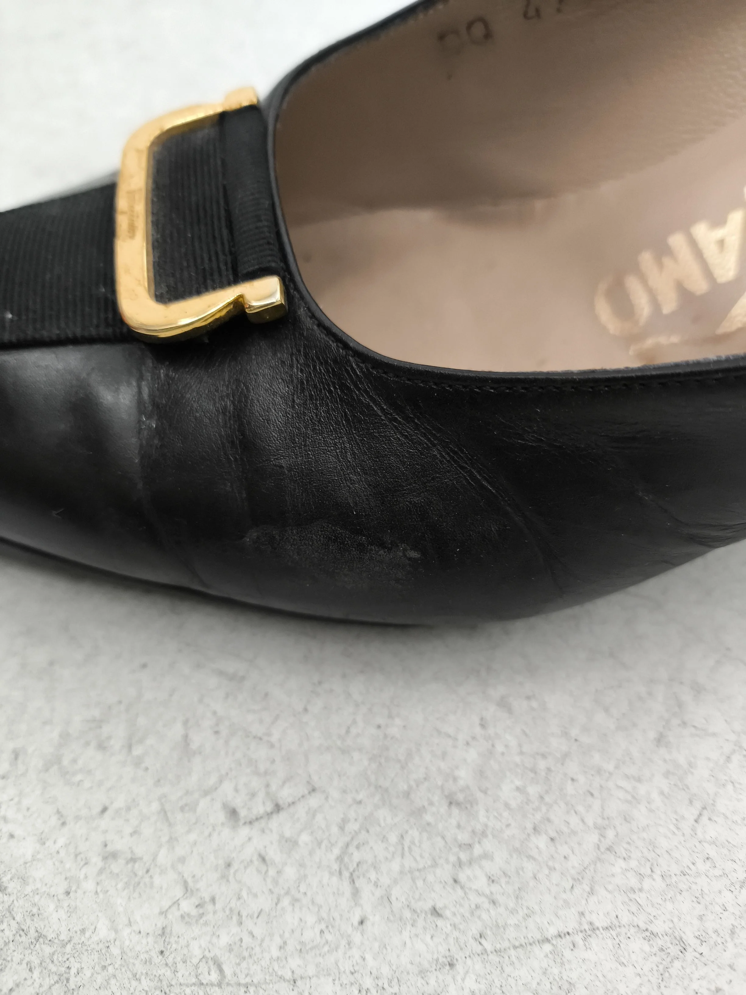 Salvatore Ferragamo Women's Heels UK 7.5 Black 100% Leather Court - Image 8