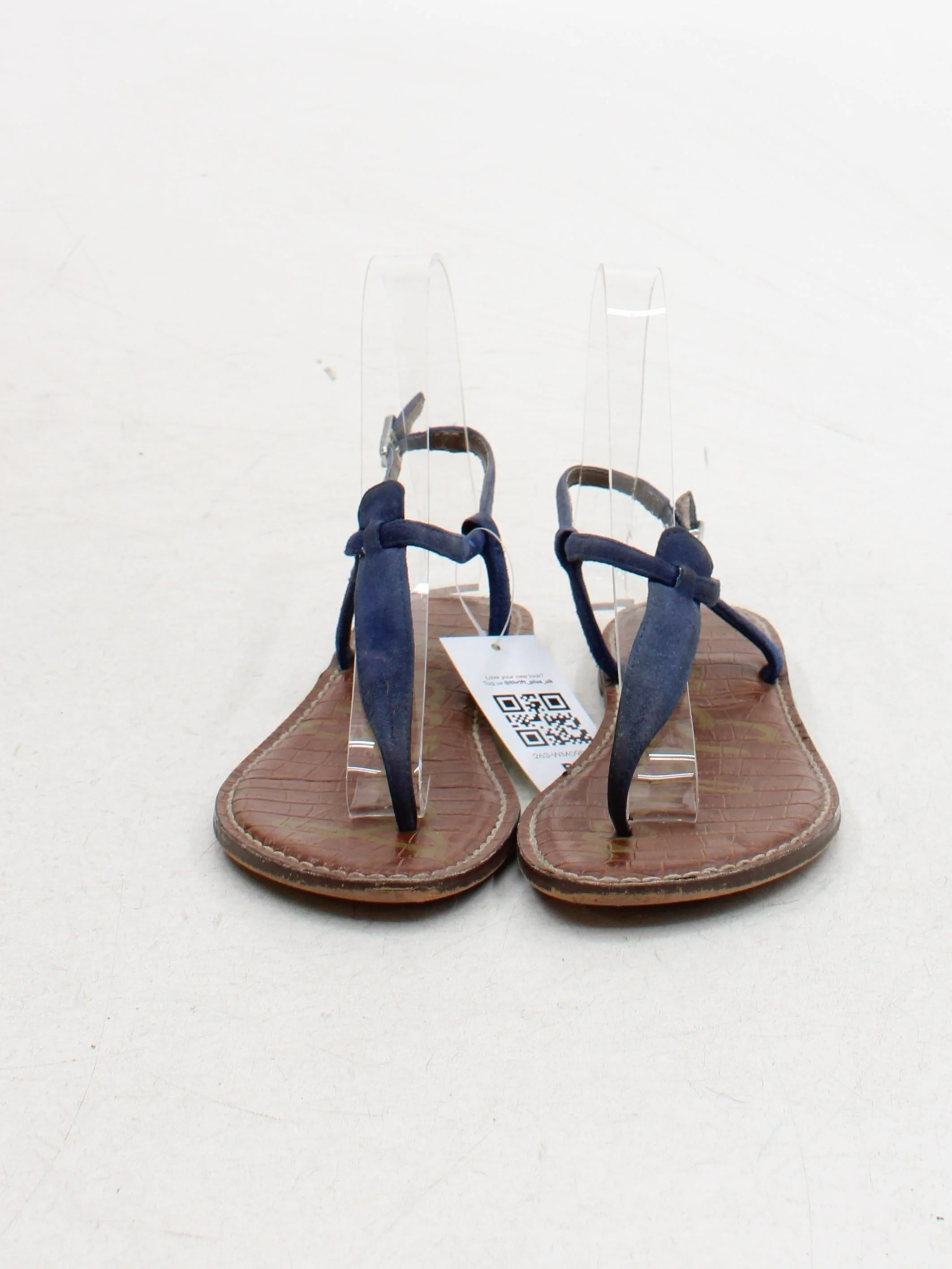 Sam Edelman Women's Sandals UK 3.5 Blue Suede with Leather Strappy - Image 2