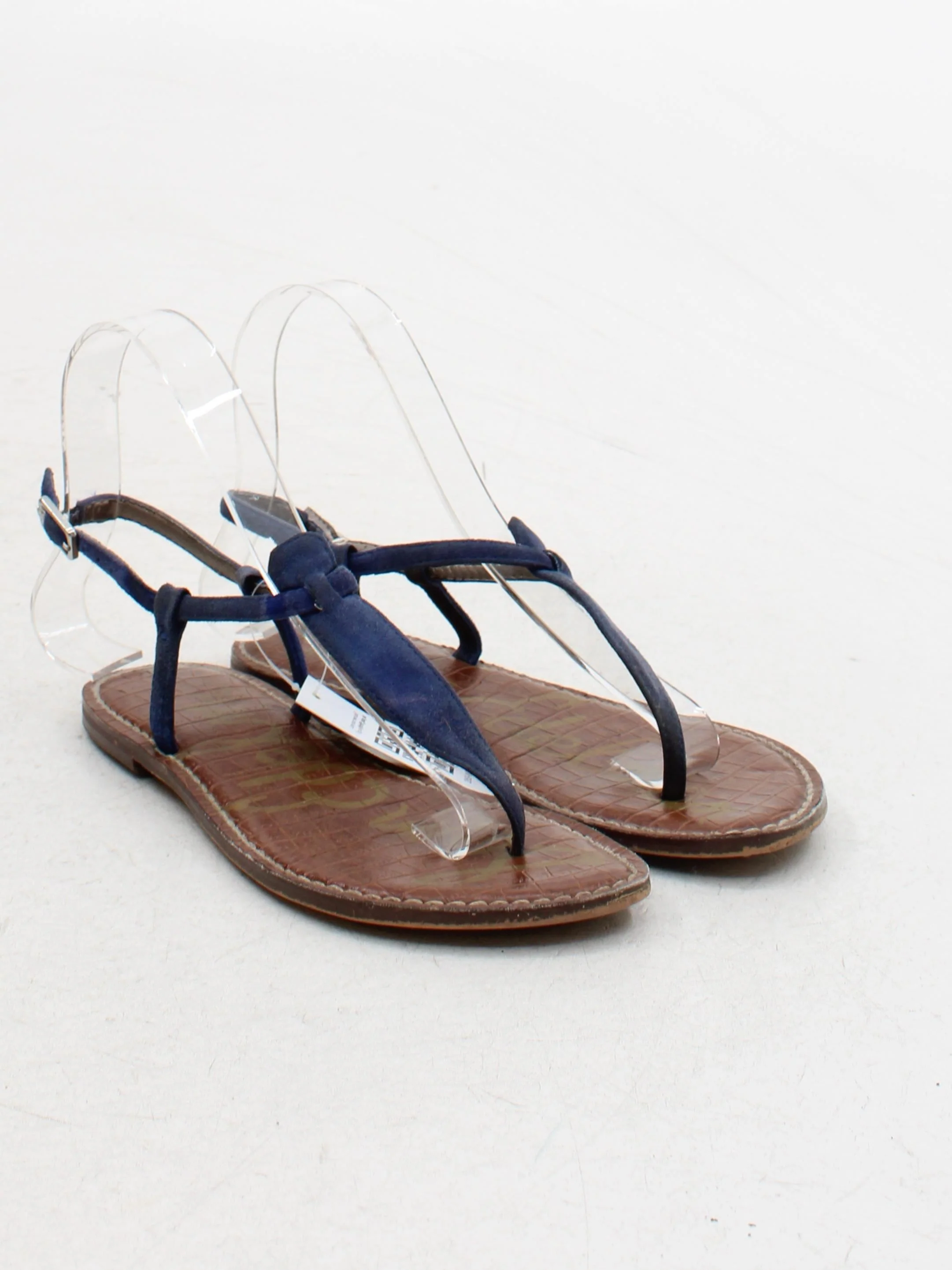 Sam Edelman Women's Sandals UK 3.5 Blue Suede with Leather Strappy - Image 4