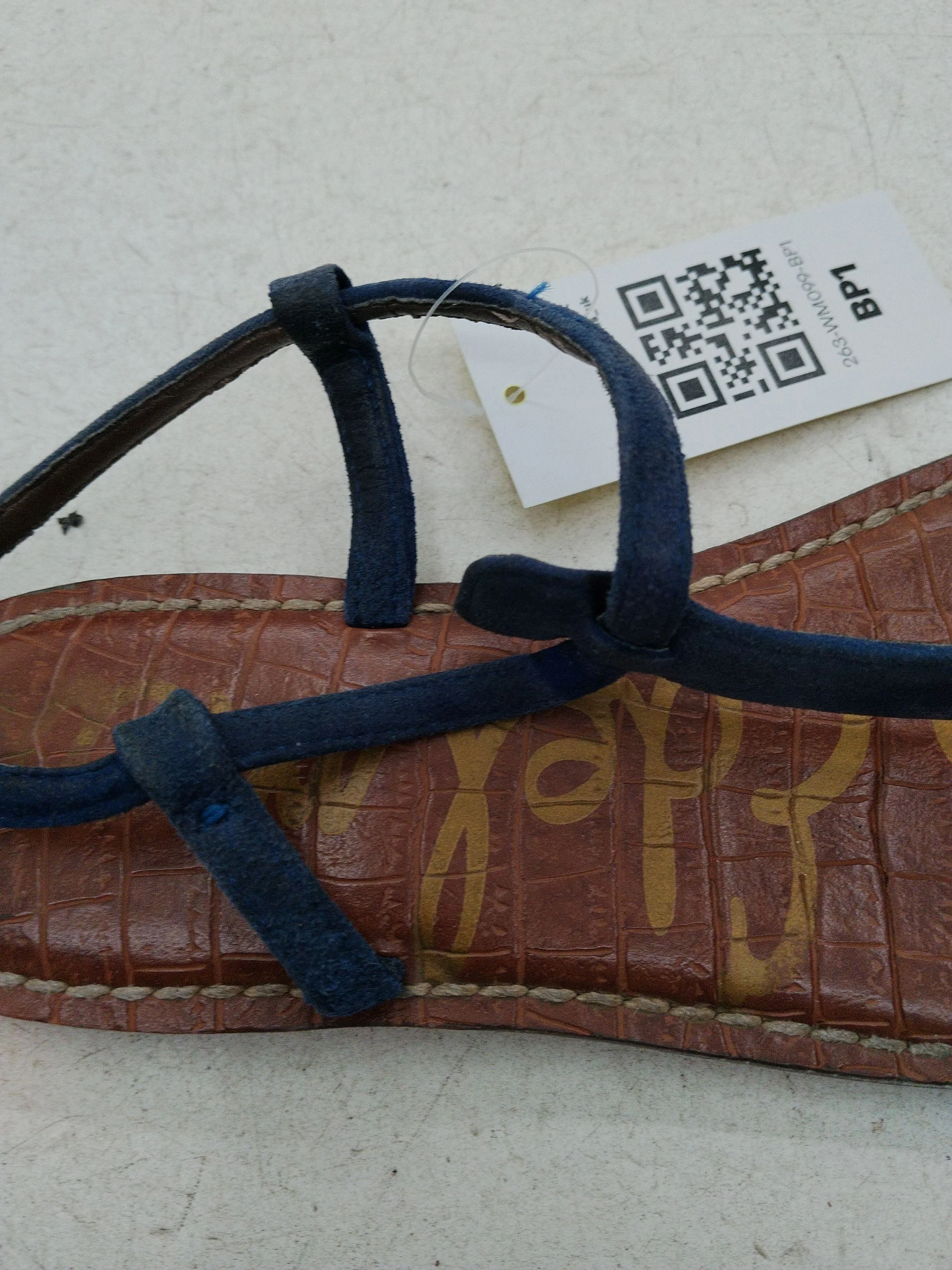 Sam Edelman Women's Sandals UK 3.5 Blue Suede with Leather Strappy - Image 8