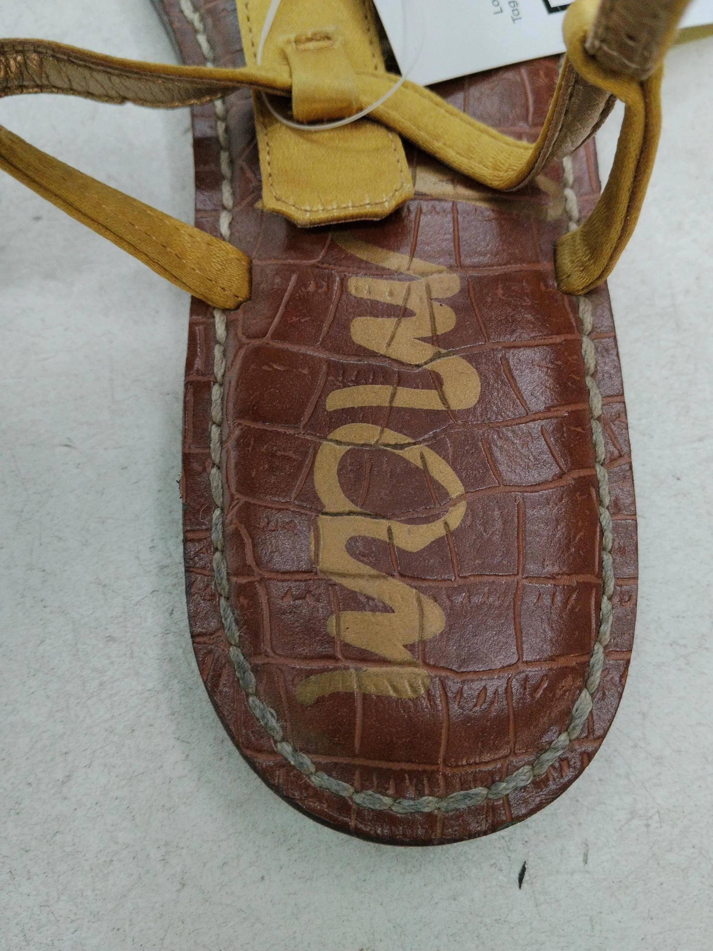Sam Edelman Women's Sandals UK 3 Yellow 100% Leather Strappy - Image 6