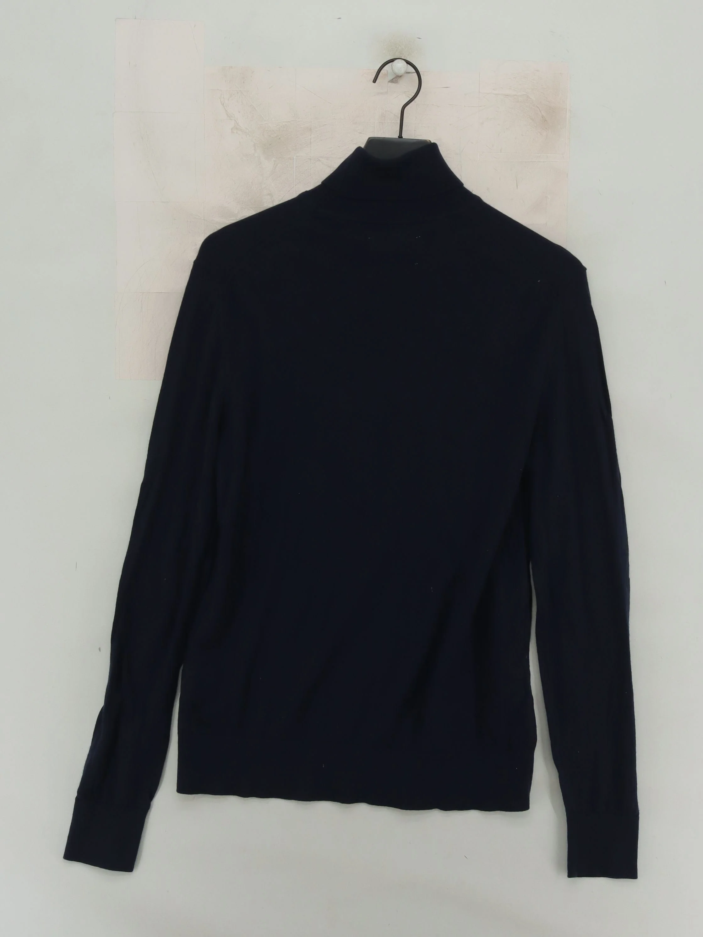 Samsøe & Samsøe Men's Jumper L Blue 100% Wool Roll Neck Pullover - Image 2