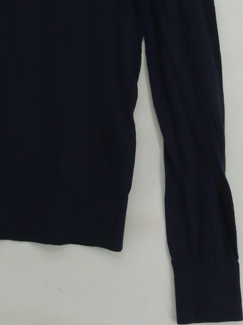Samsøe & Samsøe Men's Jumper L Blue 100% Wool Roll Neck Pullover - Image 4