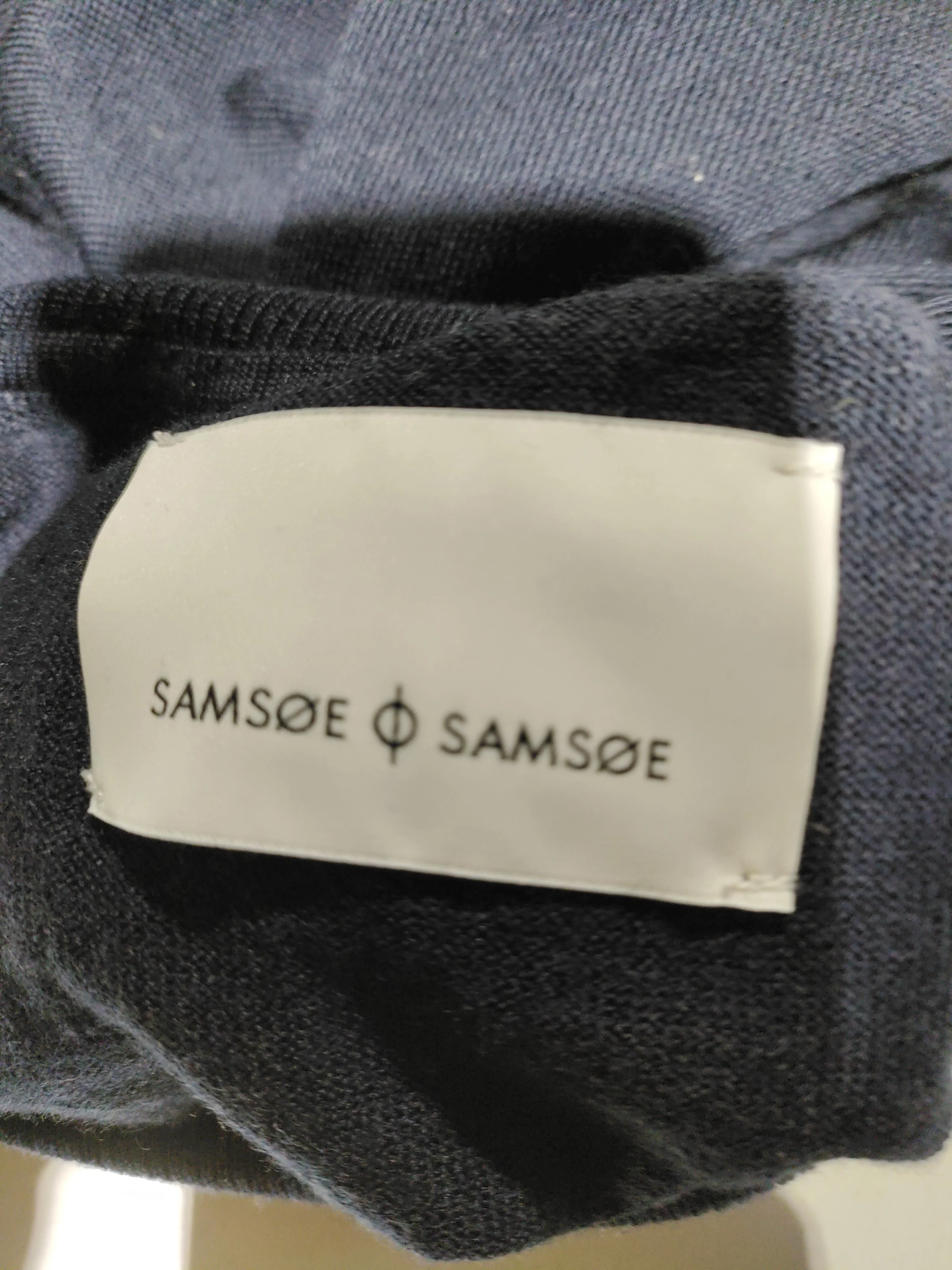 Samsøe & Samsøe Men's Jumper L Blue 100% Wool Roll Neck Pullover - Image 5