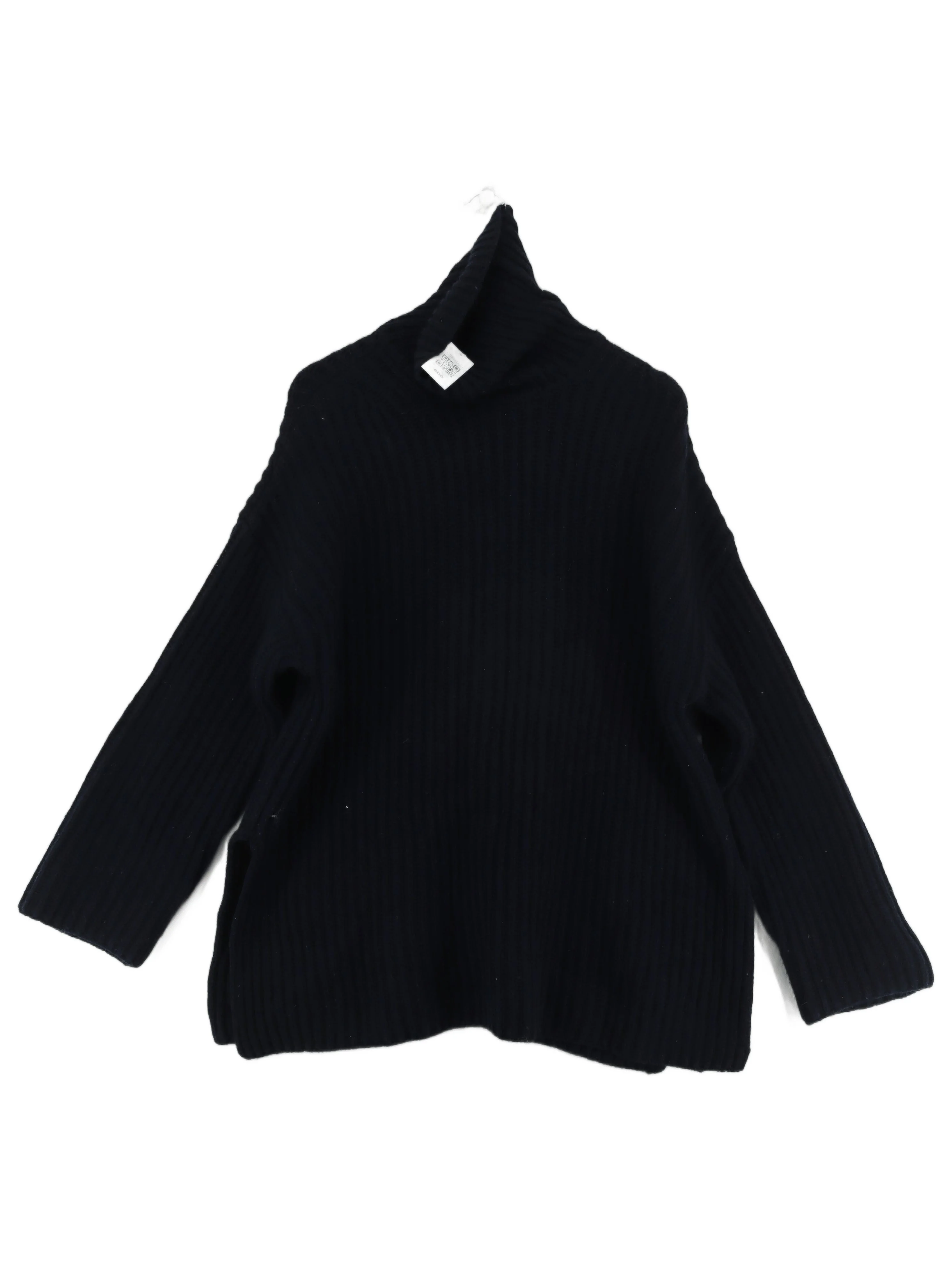 Samsøe & Samsøe Women's Jumper S Blue Wool with Polyamide Roll Neck Pullover