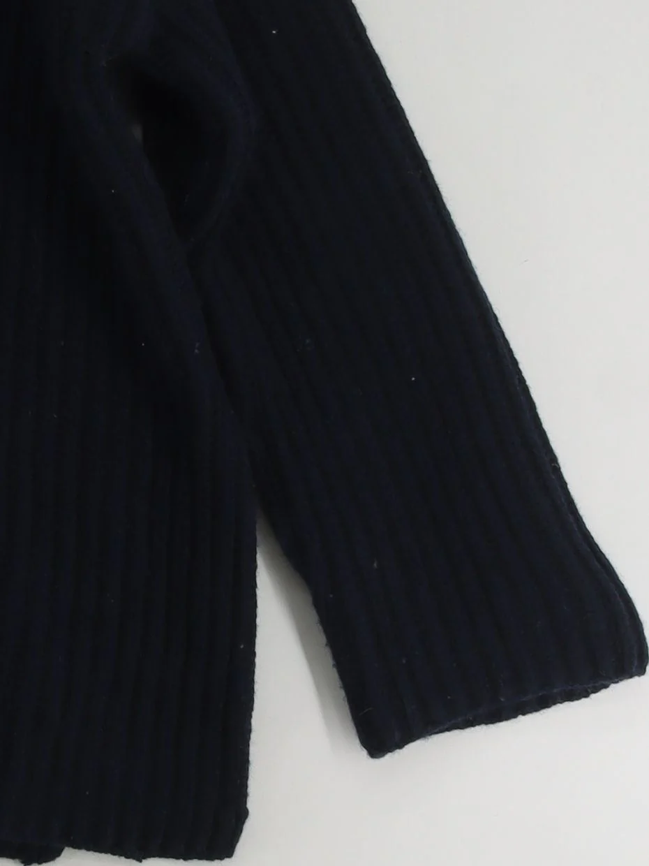 Samsøe & Samsøe Women's Jumper S Blue Wool with Polyamide Roll Neck Pullover - Image 4