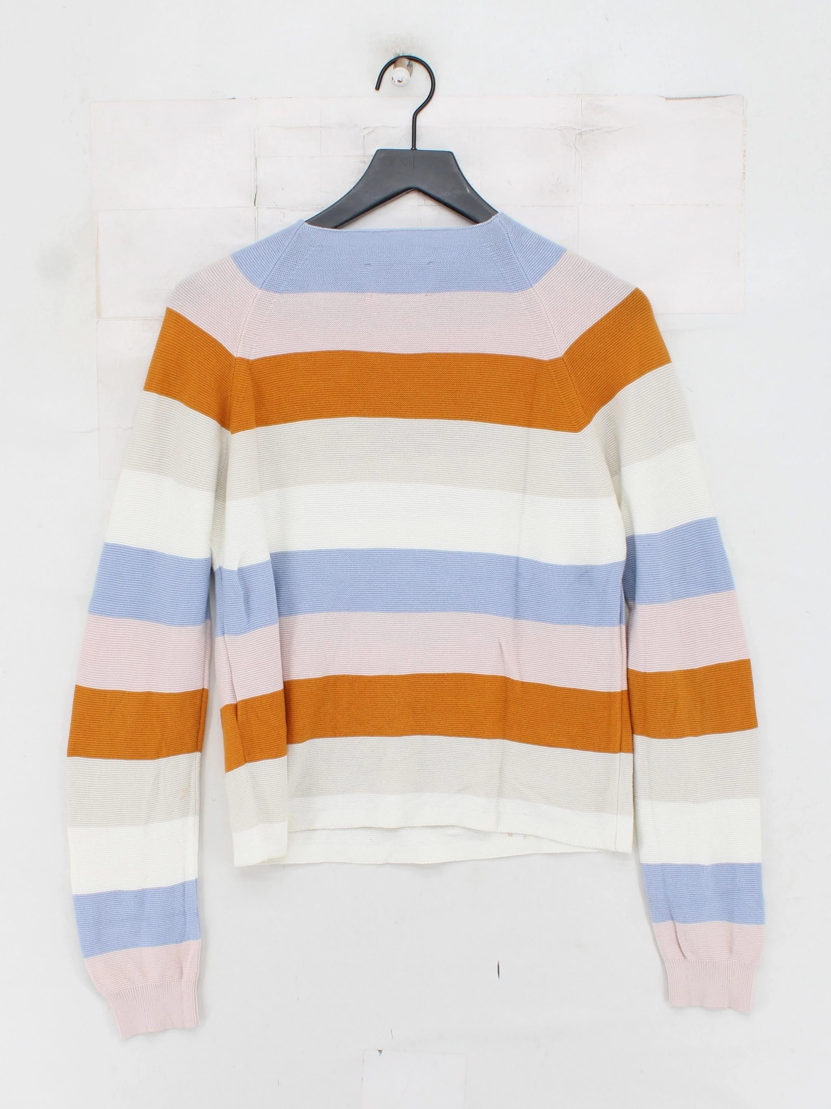 Samsøe & Samsøe Women's Jumper S Multi Striped 100% Cotton Crew Neck Pullover - Image 2