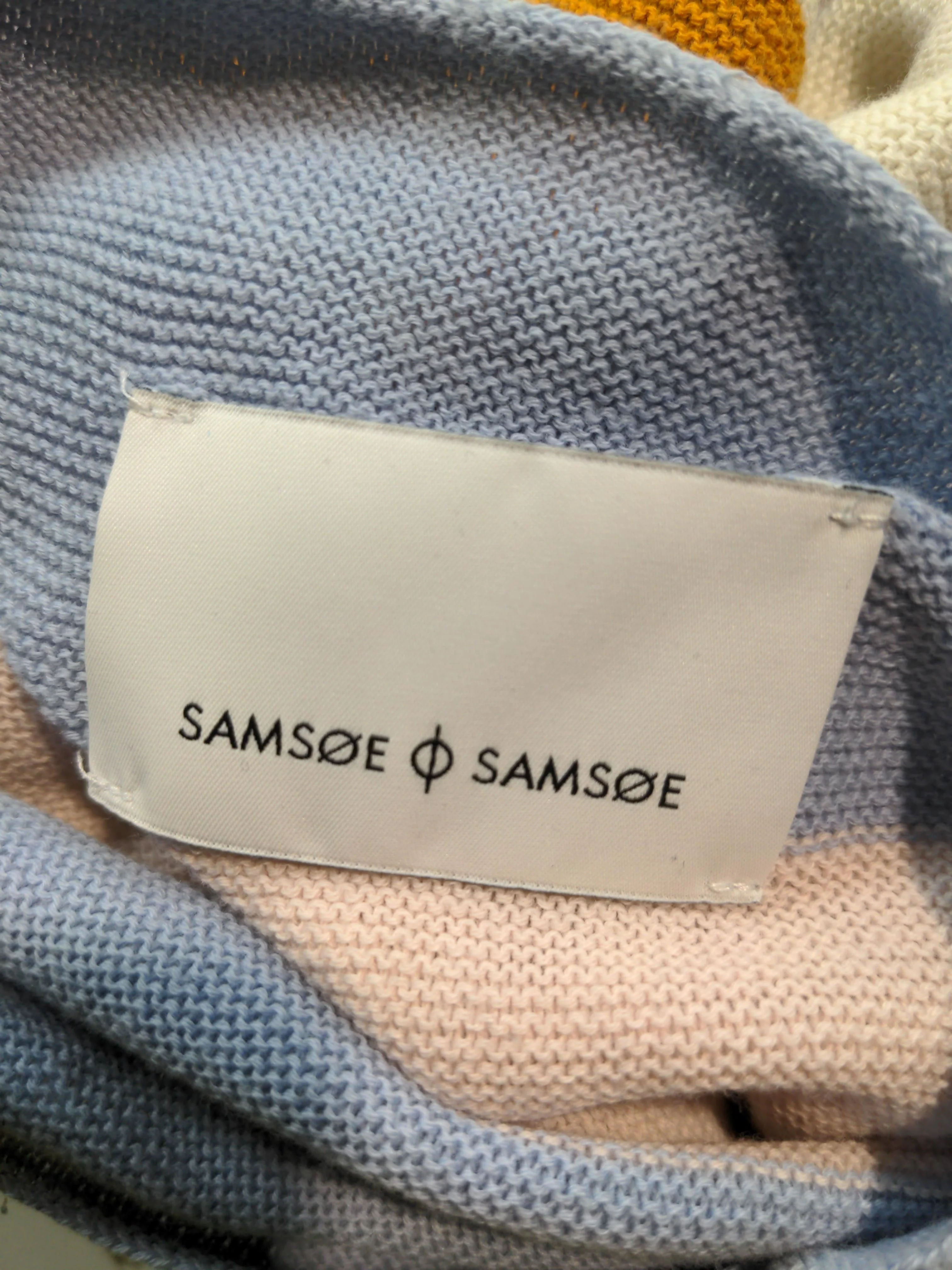 Samsøe & Samsøe Women's Jumper S Multi Striped 100% Cotton Crew Neck Pullover - Image 6
