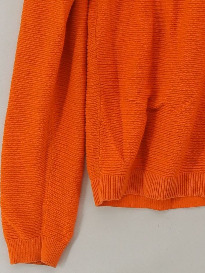 Samsøe & Samsøe Women's Jumper S Orange 100% Cotton Round Neck Pullover - Image 4