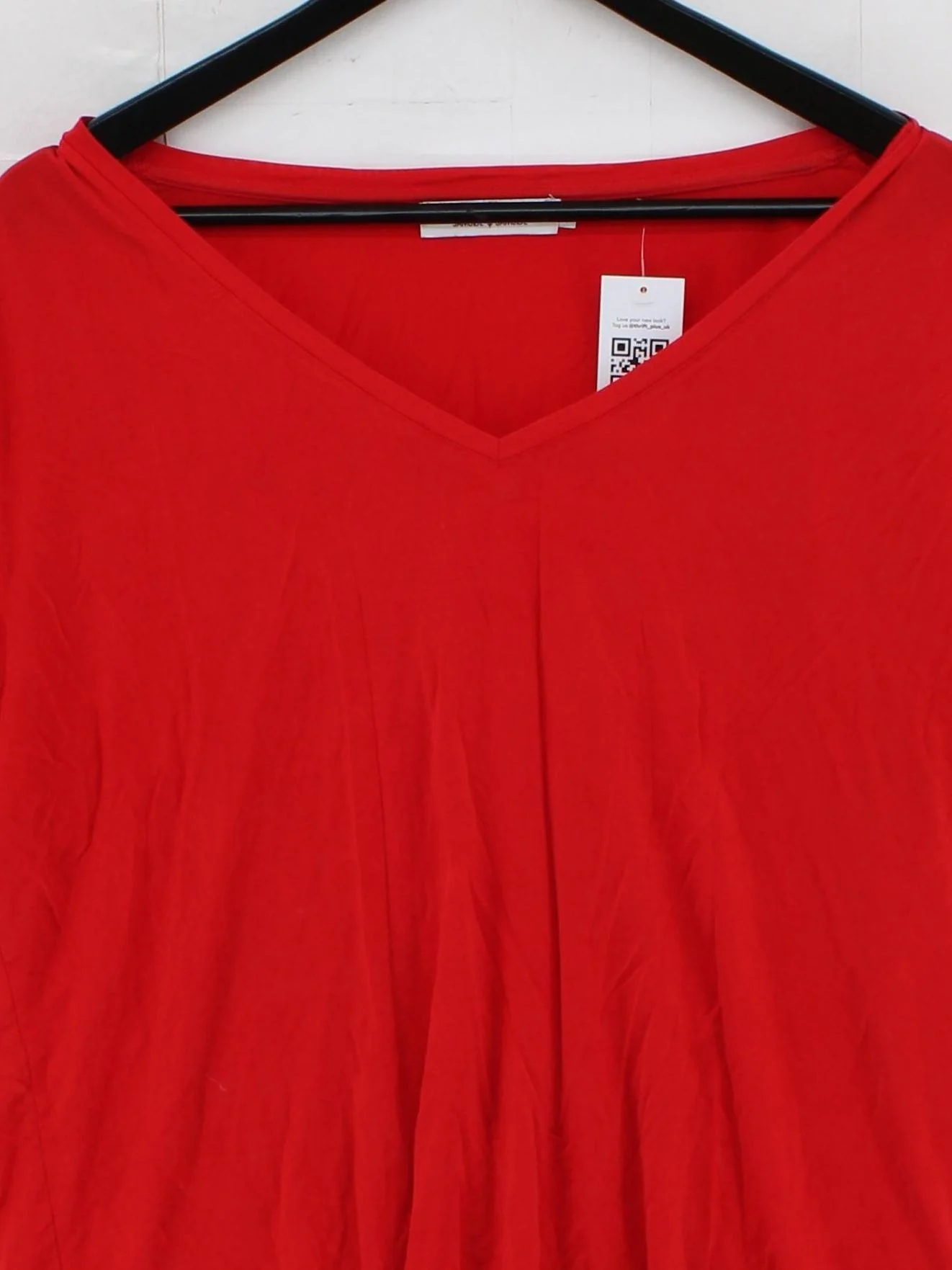 Samsøe & Samsøe Women's T-Shirt M Red Other with Elastane Basic - Image 3