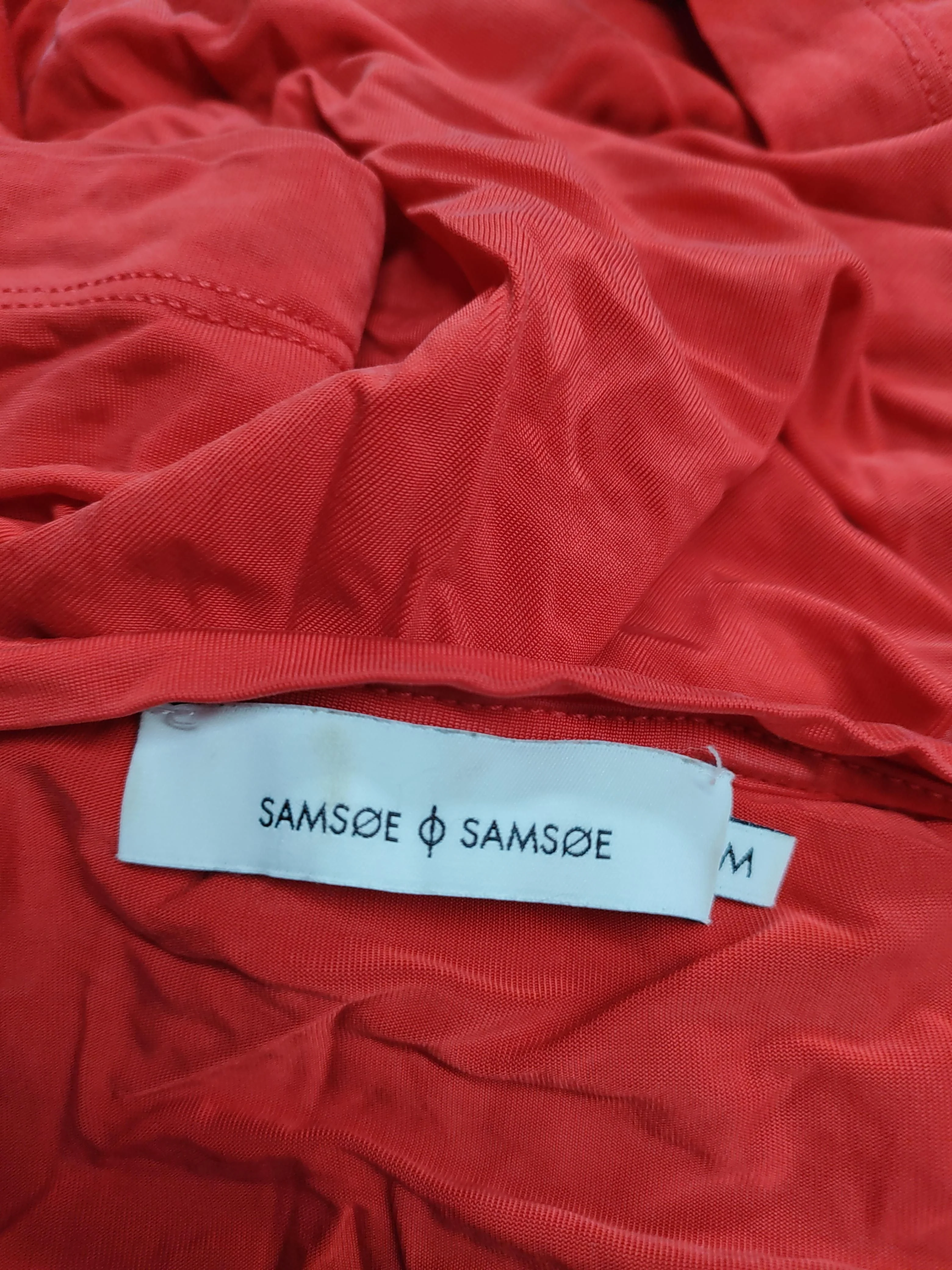 Samsøe & Samsøe Women's T-Shirt M Red Other with Elastane Basic - Image 5