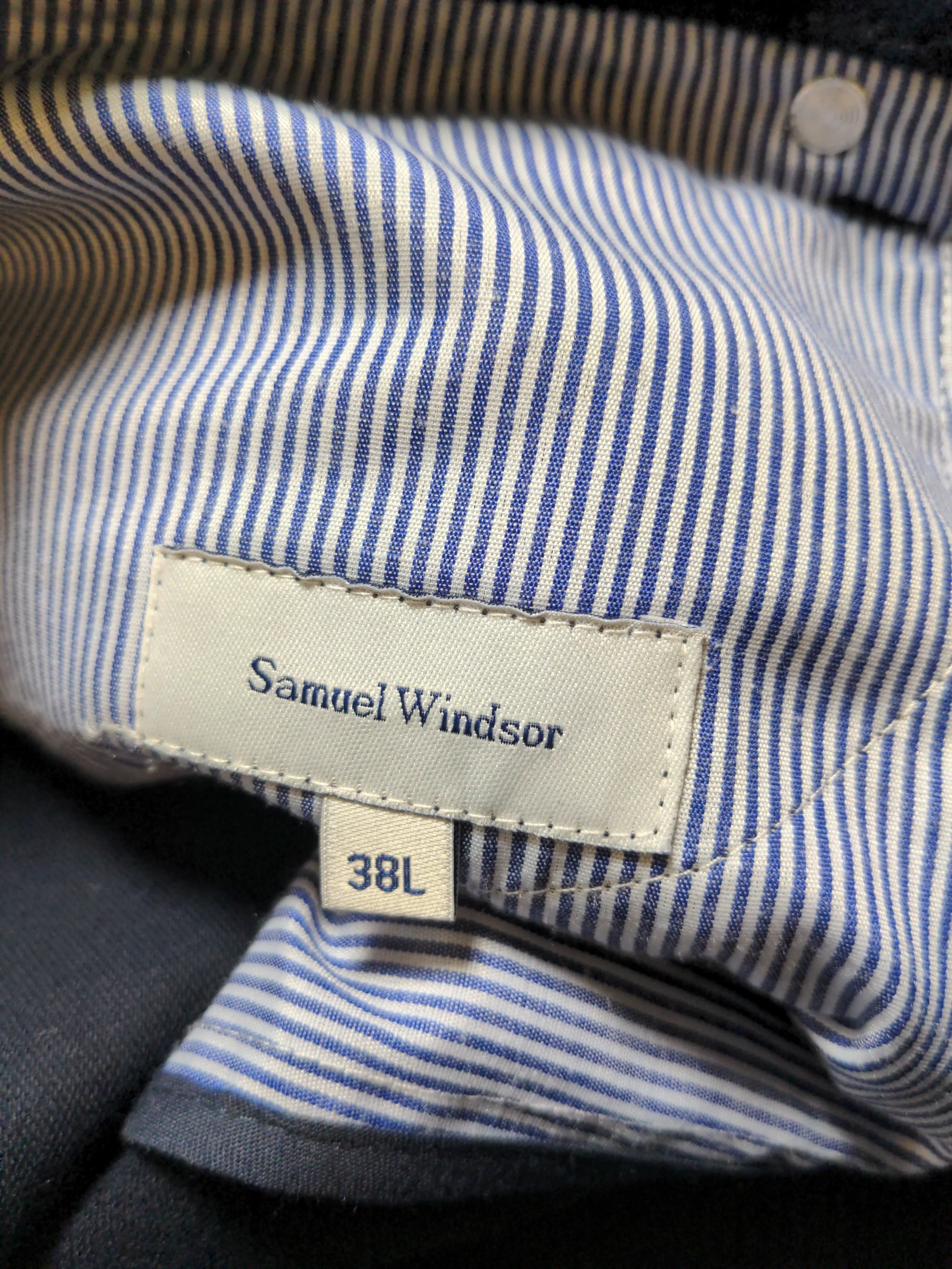 Samuel Windsor Men's Trousers L Blue 100% Cotton Straight Chino - Image 5