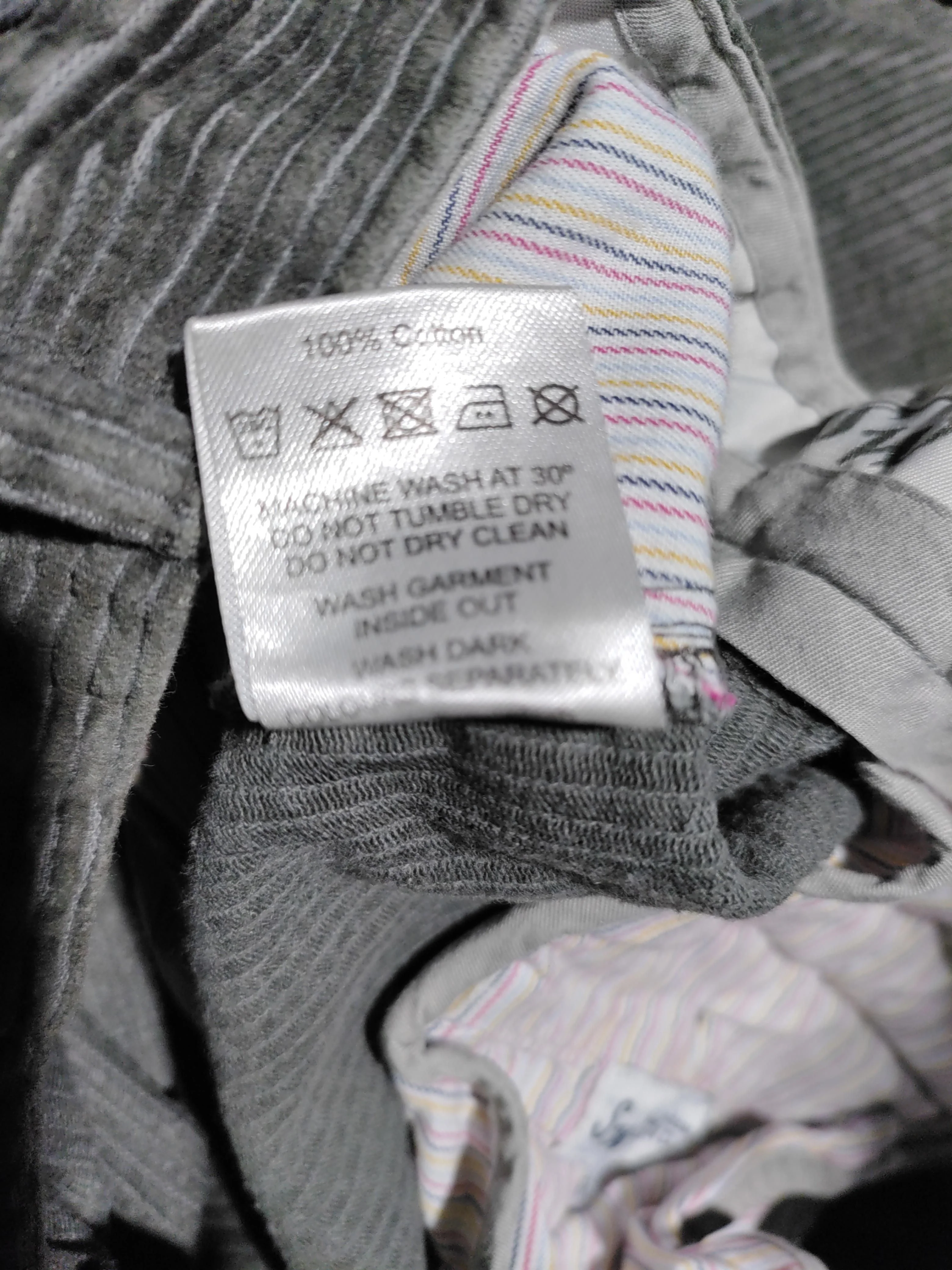 Samuel Windsor Men's Trousers M Grey 100% Cotton Straight Chino - Image 7