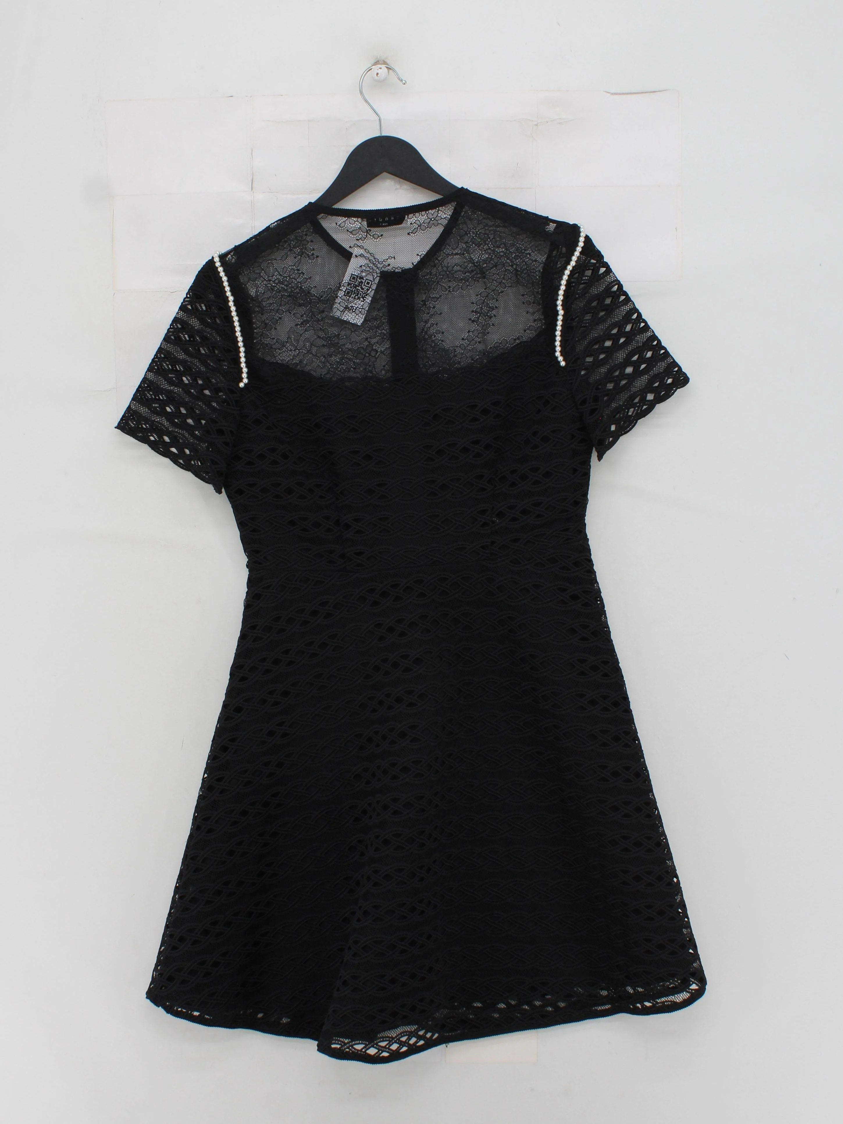 Sandro A-Line Mini Dress in Black - Image 2