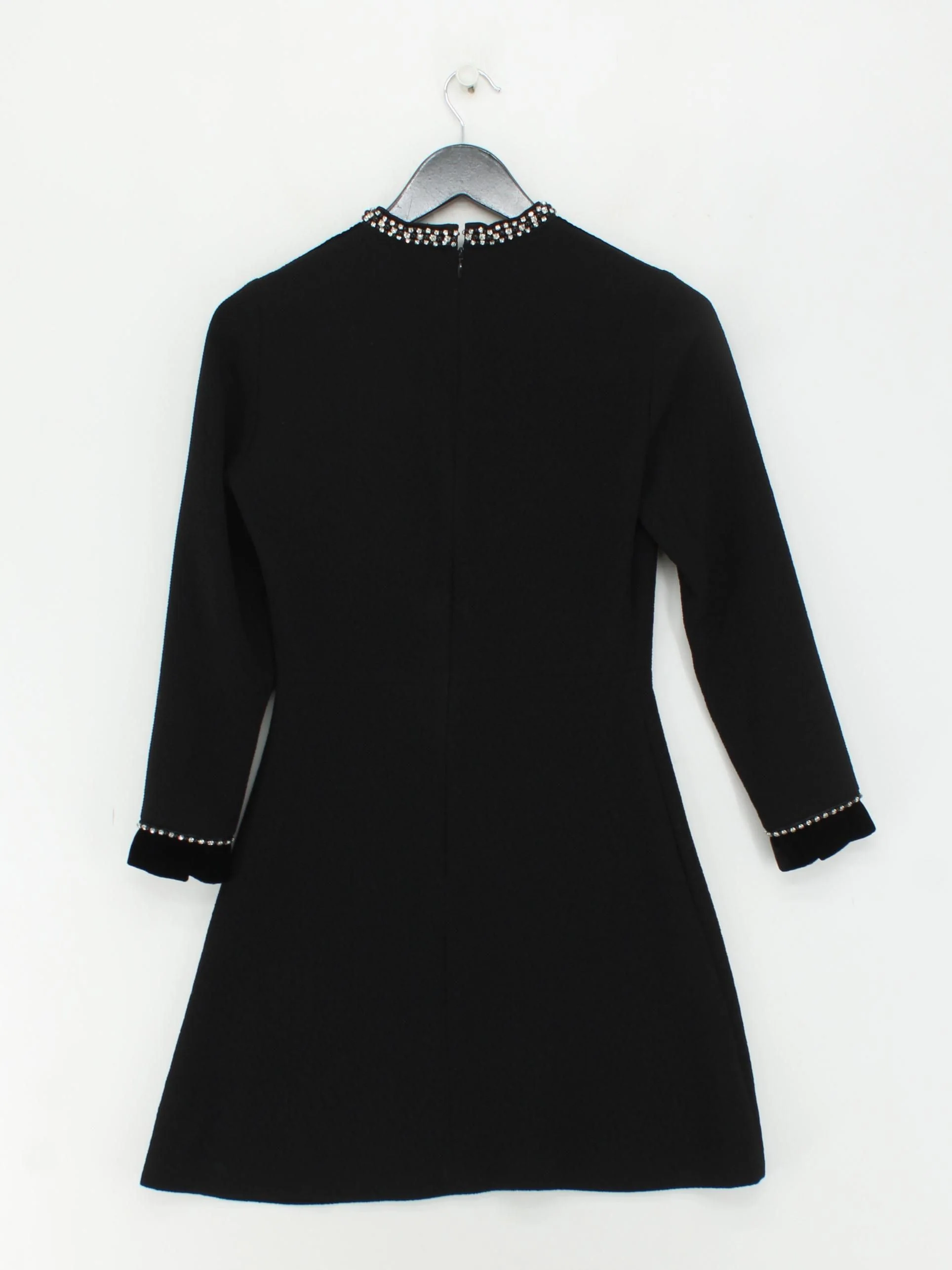 Sandro A-Line Mini Dress in Black - Image 2