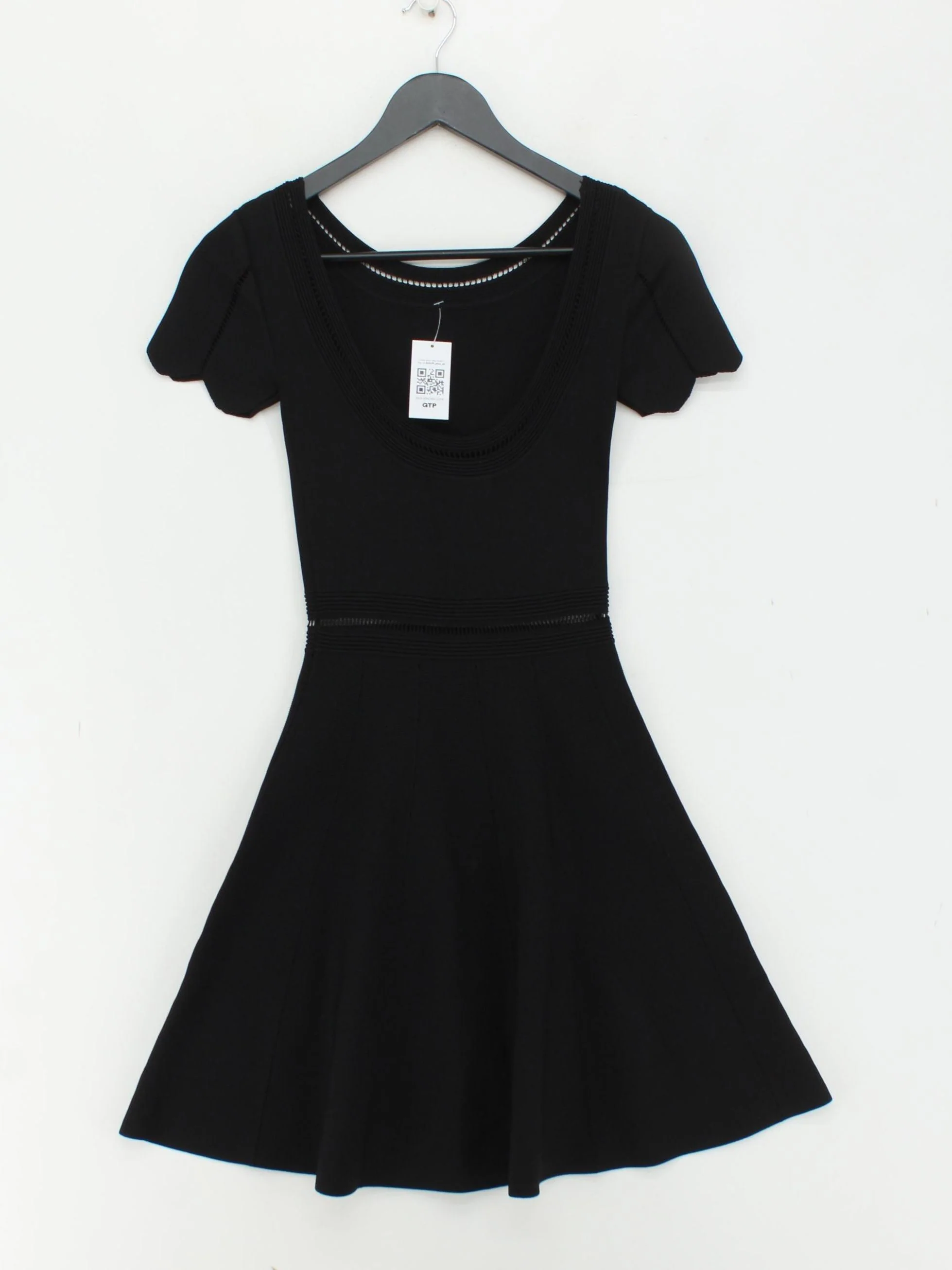 Sandro A-Line Mini Dress S in Black - Image 2