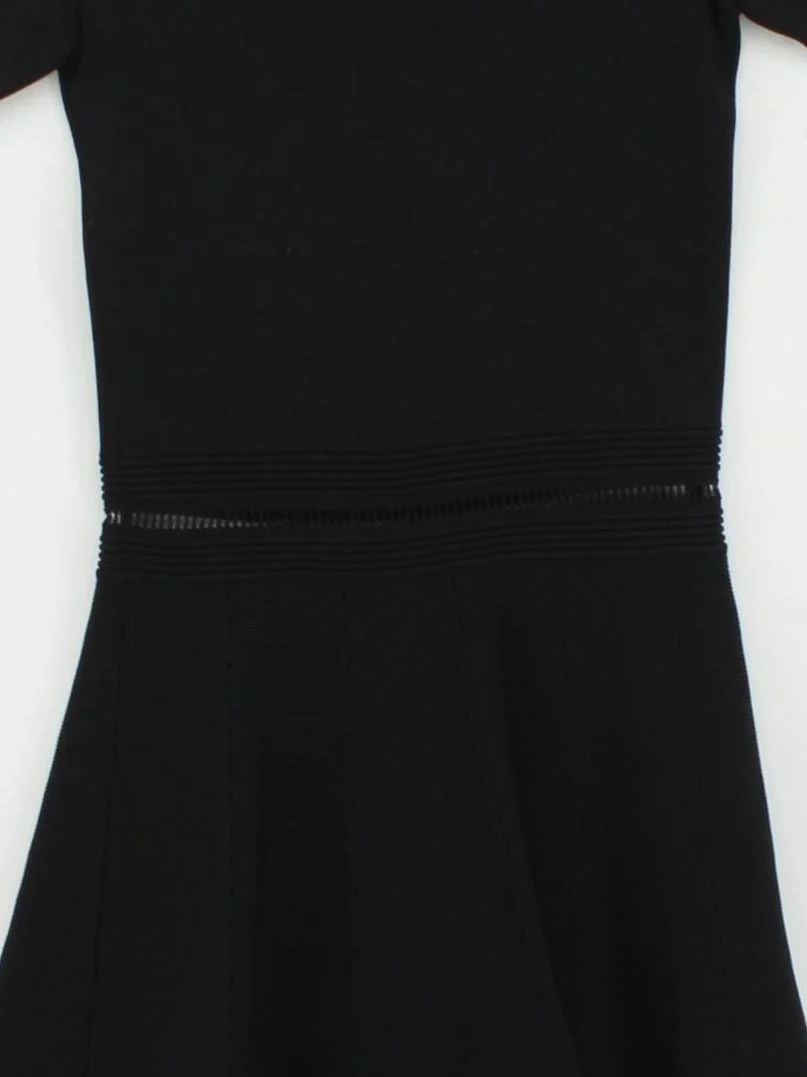 Sandro A-Line Mini Dress S in Black - Image 3