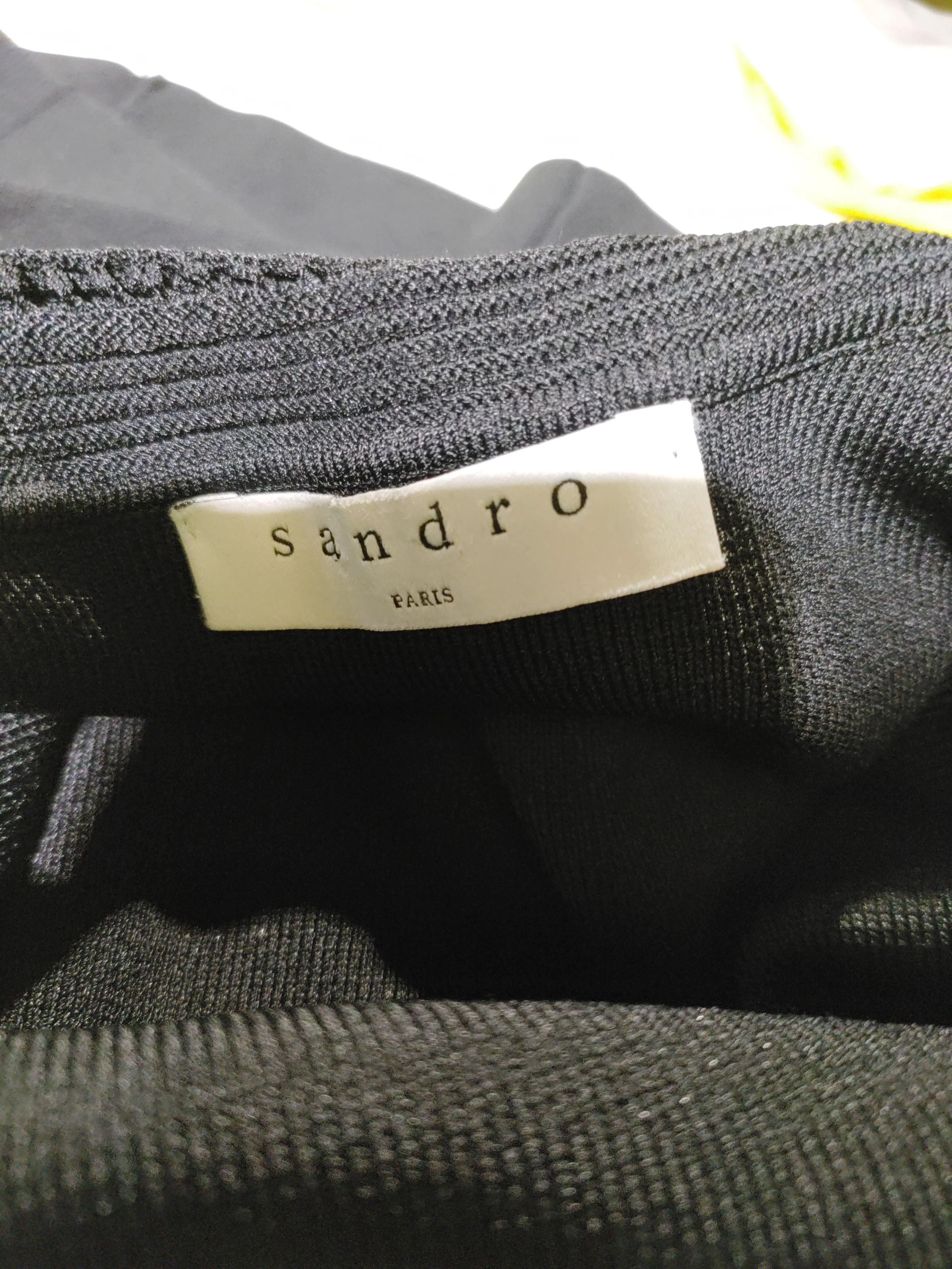 Sandro A-Line Mini Dress S in Black - Image 5